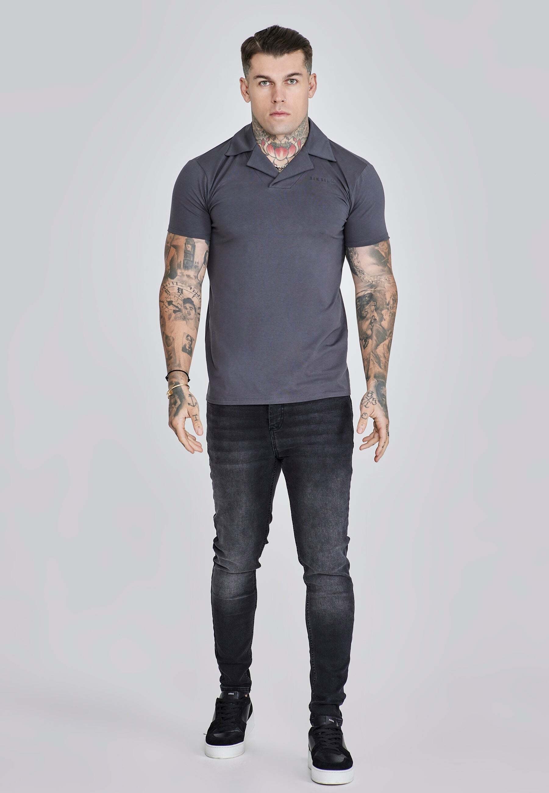 Siksilk T-Shirt »Siksilk T-Shirt Smart Revere Polo - Muscle Fit«