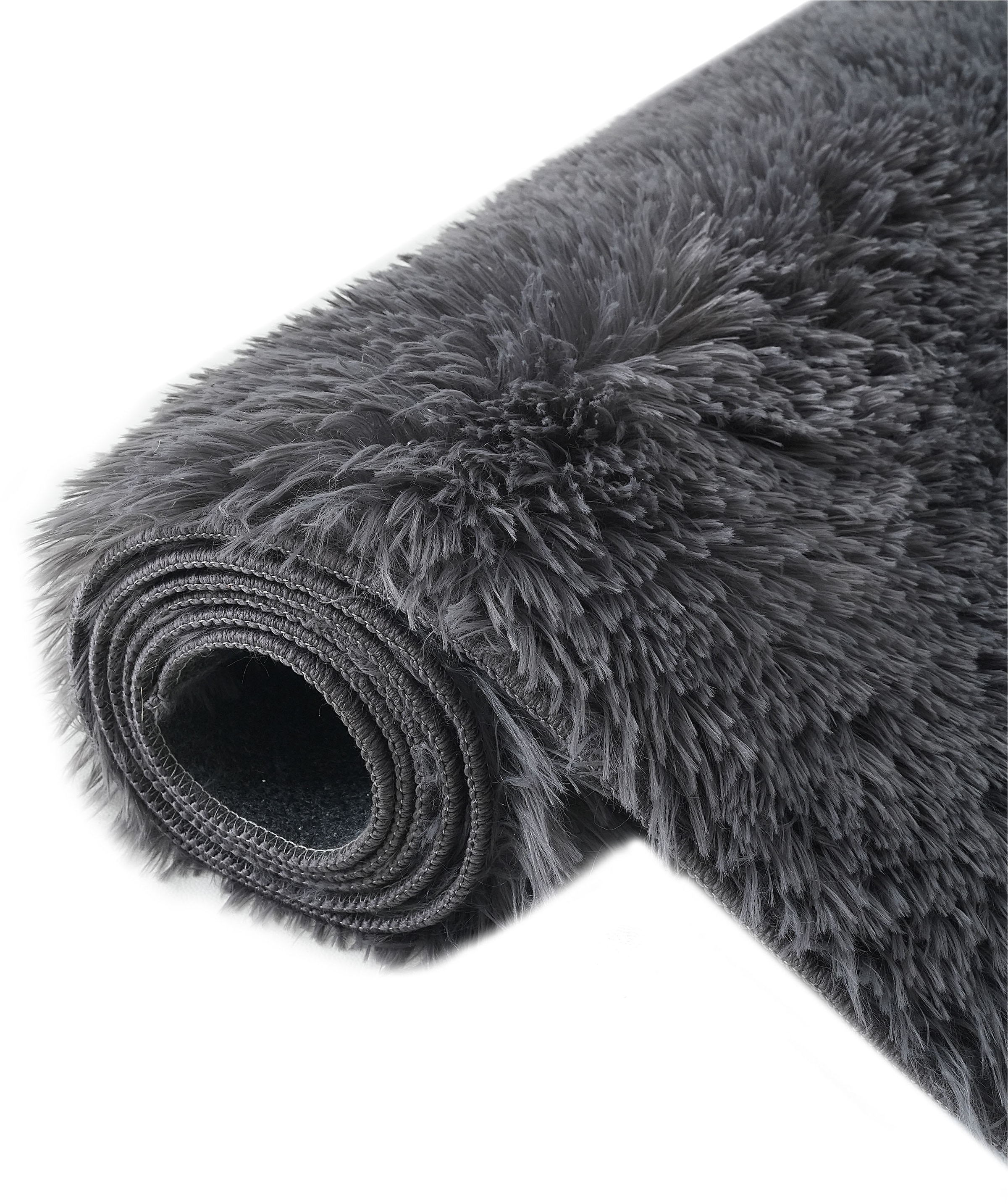 my home Hochflor-Teppich »Leava, besonders weich und kuschelig, leichter Glanz«, rechteckig, 37 mm Höhe, uni, Mikrofaser Teppiche, Plüsch, Wohnzimmer, Schlafzimmer, Esszimmer