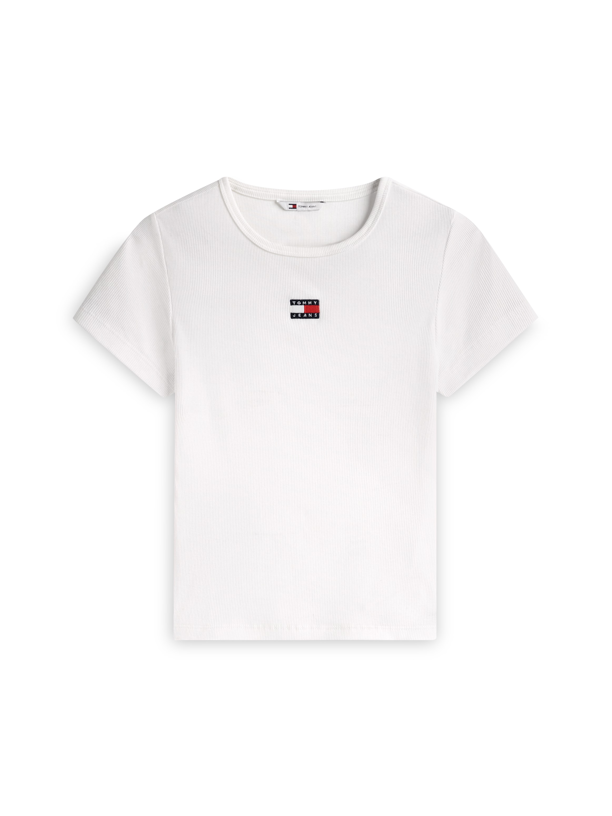 Tommy Jeans T-Shirt »TJW SLIM BADGE RIB TEE«, in Rippoptik