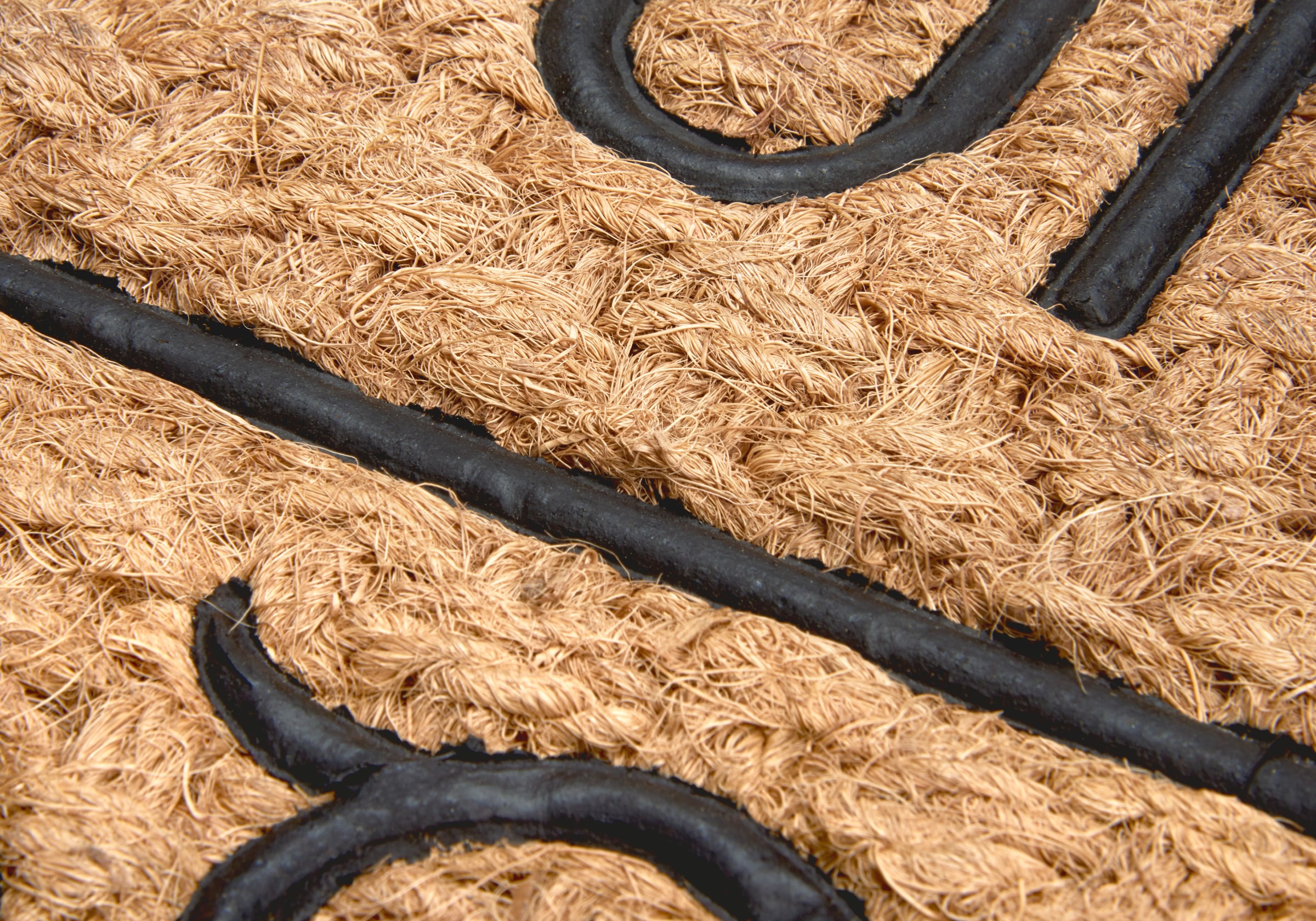 HANSE Home Fussmatte »Mix Mats Gummi-Kokos Welcome Floral Border, Türmatte«, rechteckig, 15 mm Höhe, Kokos, Gummi, Schmutzfangmatte, Outdoor, Rutschfest, Innen, Kokosmatte