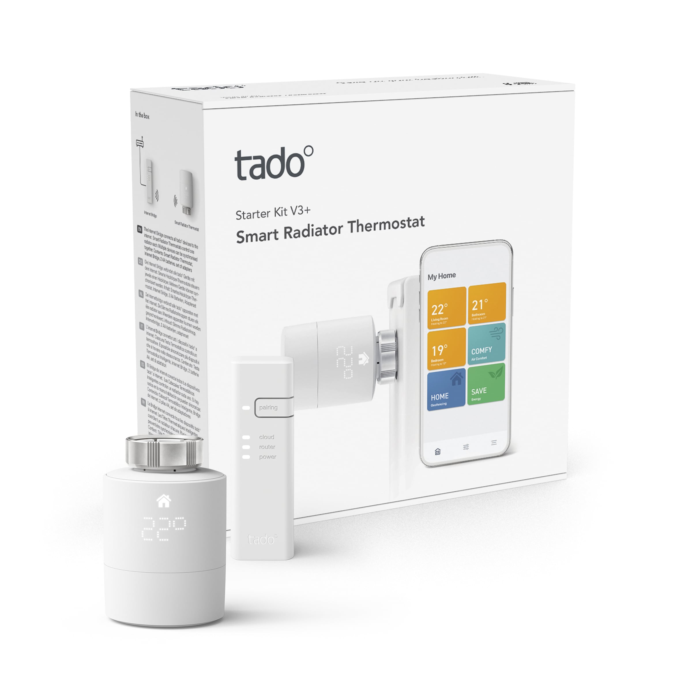 Tado Heizkörperthermostat »Starter Kit - Smartes Heizkörper-Thermostat V3+«