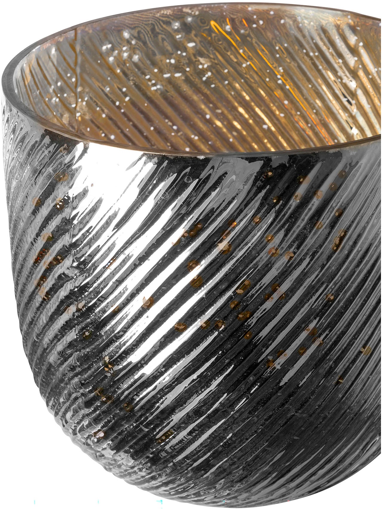 Fink Windlicht "VICKY" Kerzenhalter aus Glas, in Rillenoptik