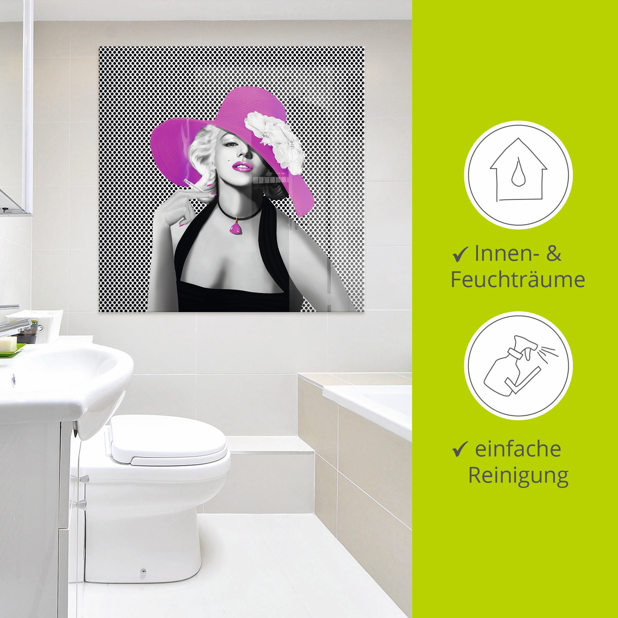 Artland Glasbild »Marilyn in Pop Art«, Stars, (1 St.), in verschiedenen Grössen