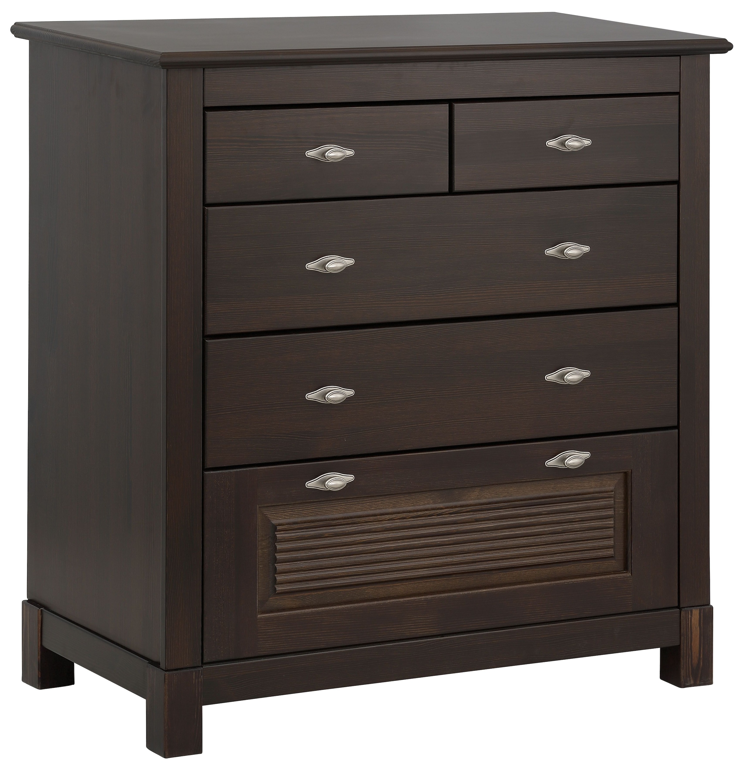 Home affaire Schubkastenkommode »Rauna«, aus massiver Kiefer mit 5 Schubladen, Breite 96 cm