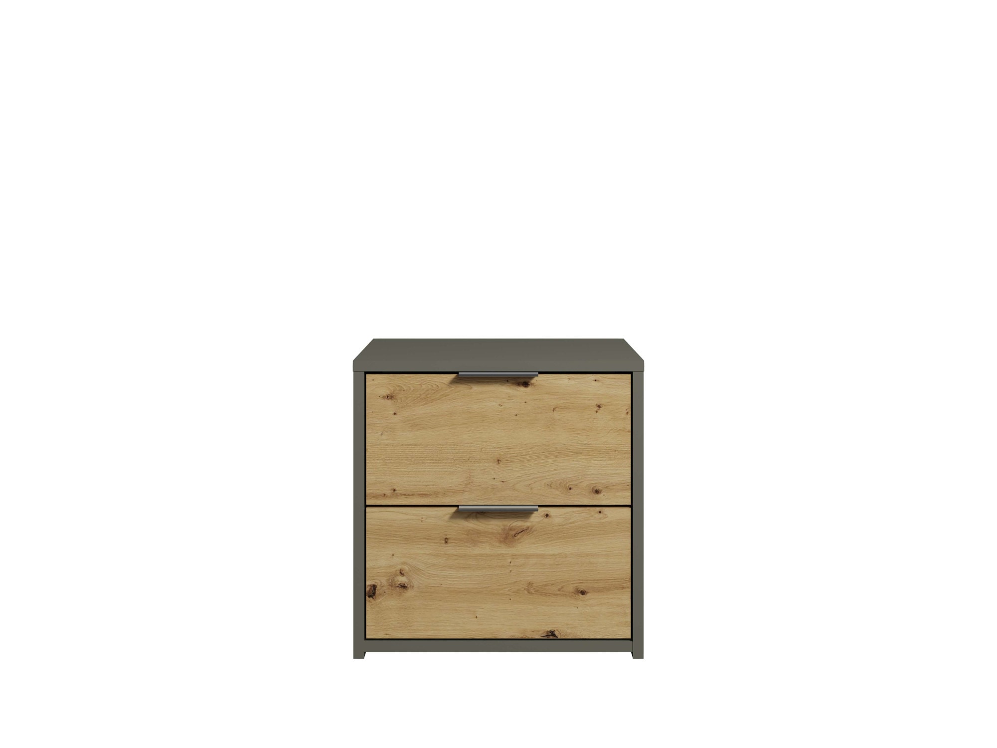 Home affaire Nachtkonsole »Nachttische Loreto (2 Stücke), Masse: B/T/H 44/35/46 cm«, (Set, 2 St., Zwei Nachttische), Nachttische (SET) mit 2 Schubladen und dezenten, metallischen Griffen