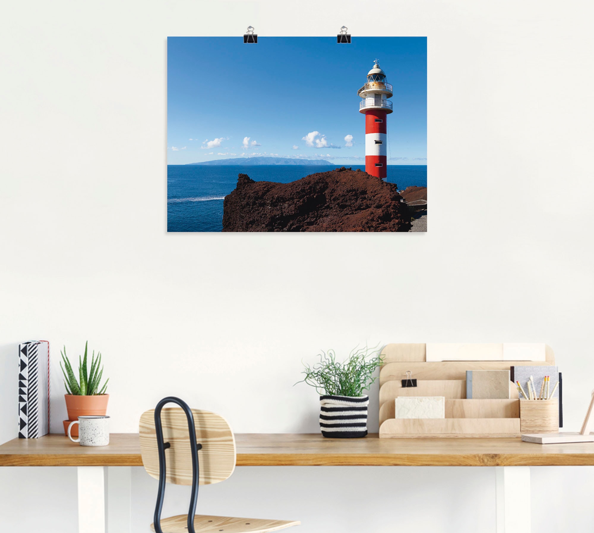 Artland Poster »Leuchtturm in Teneriffa«, Gebäude, (1 St.), als Alubild, Leinwandbild, Wandaufkleber oder Poster in versch. Grössen