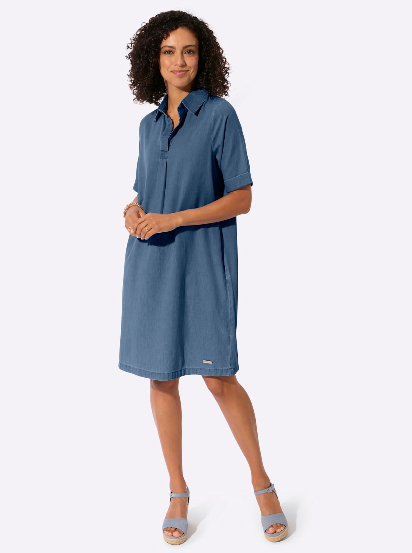 Casual Looks Jeanskleid »Jeans-Kleid« Nahttasche