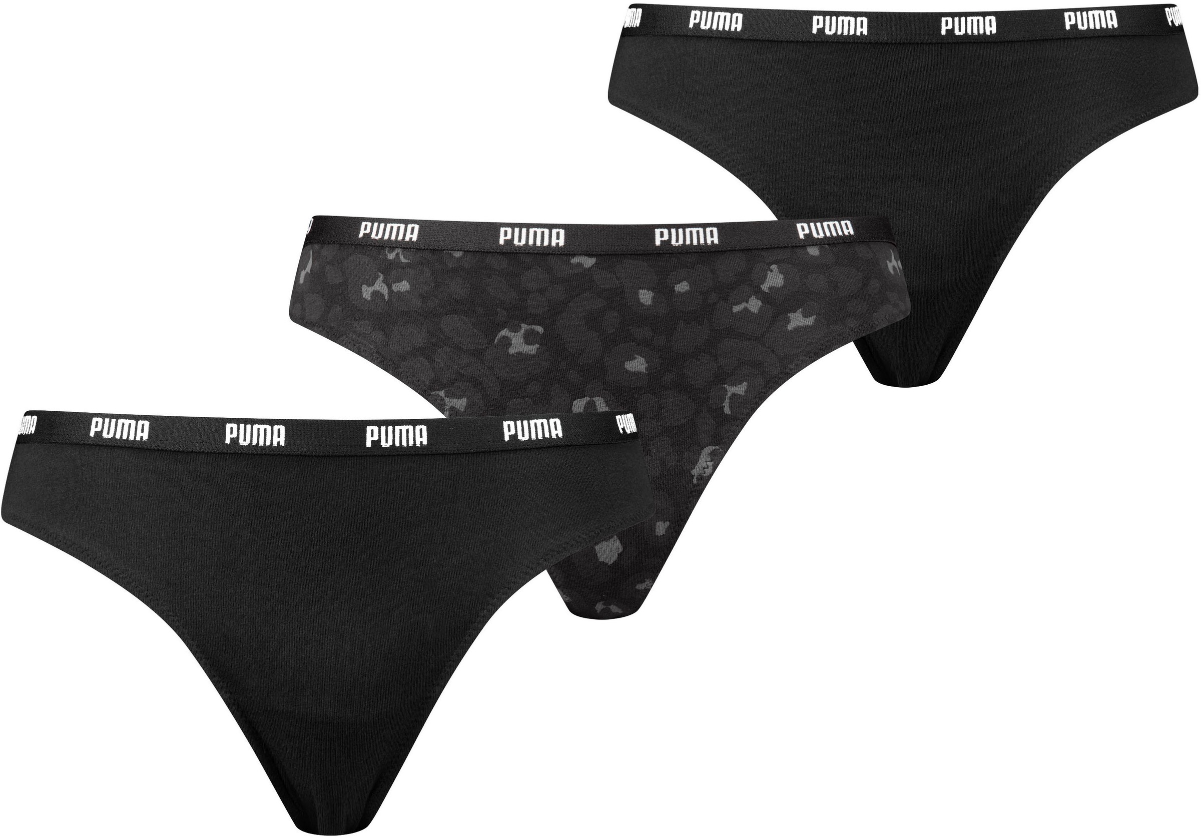 PUMA Bikinislip »PUMA WOMEN PRINTED STRING 3P PACK« 3er Pack