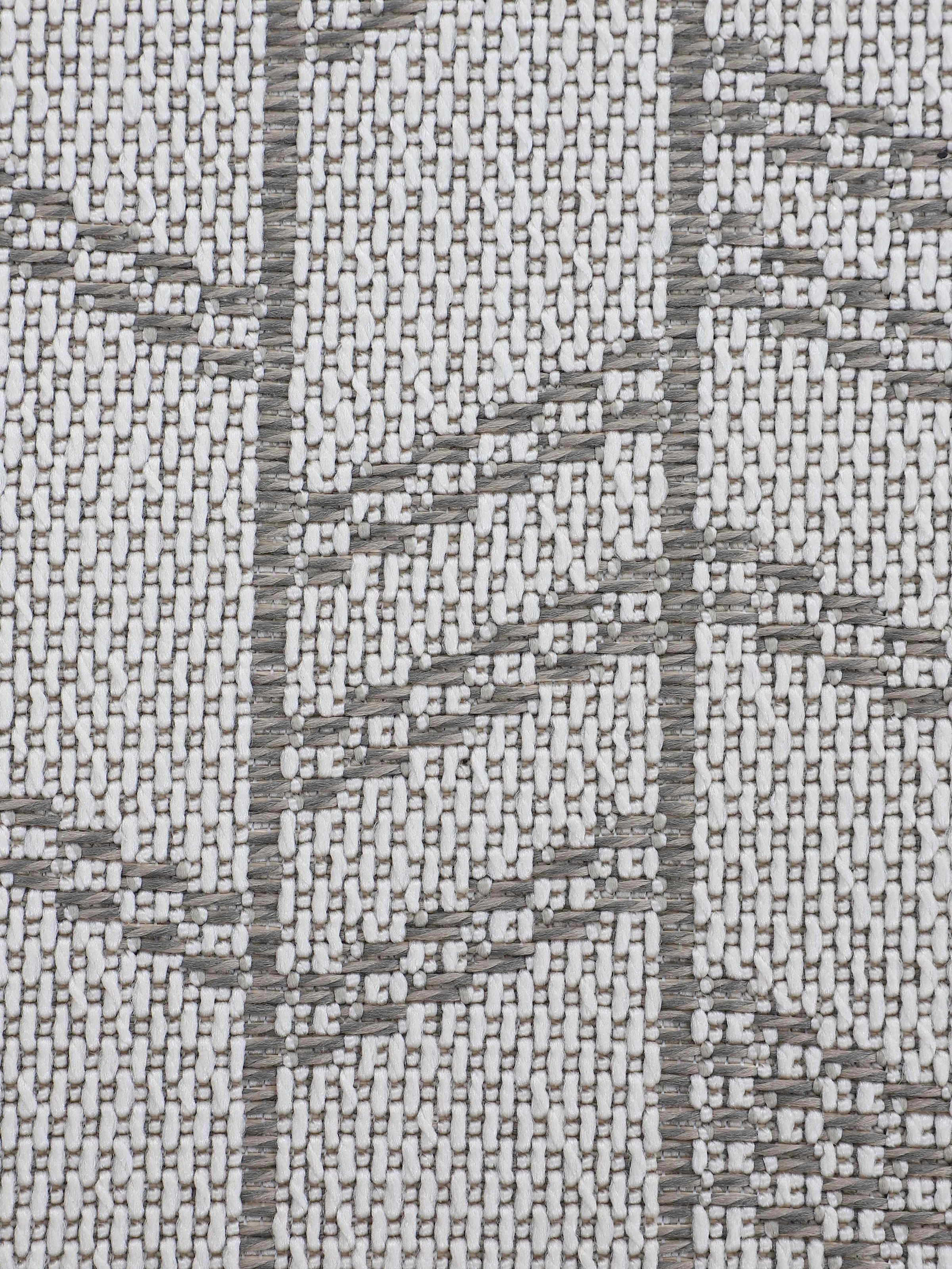 carpetfine Teppich »Boho 102«, rund, 4 mm Höhe, robustes Flachgewebe, Sisal Optik, für Aussenbereich