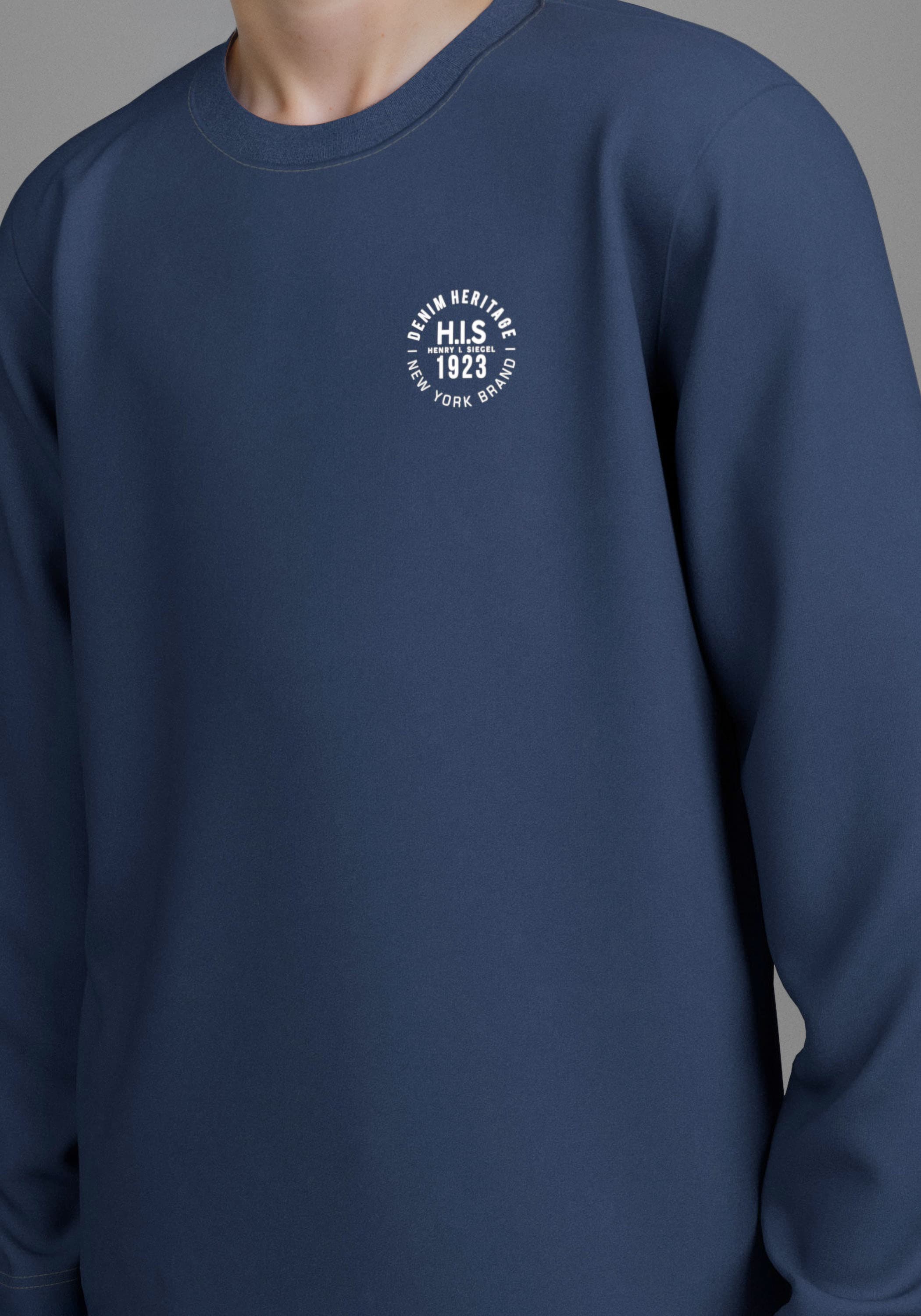 H.I.S Langarmshirt »2er Pack Shirts mit Logoprint«, (Packung, 2 tlg., 2), NEU: HIS für TEENS! 2er Pack Shirts