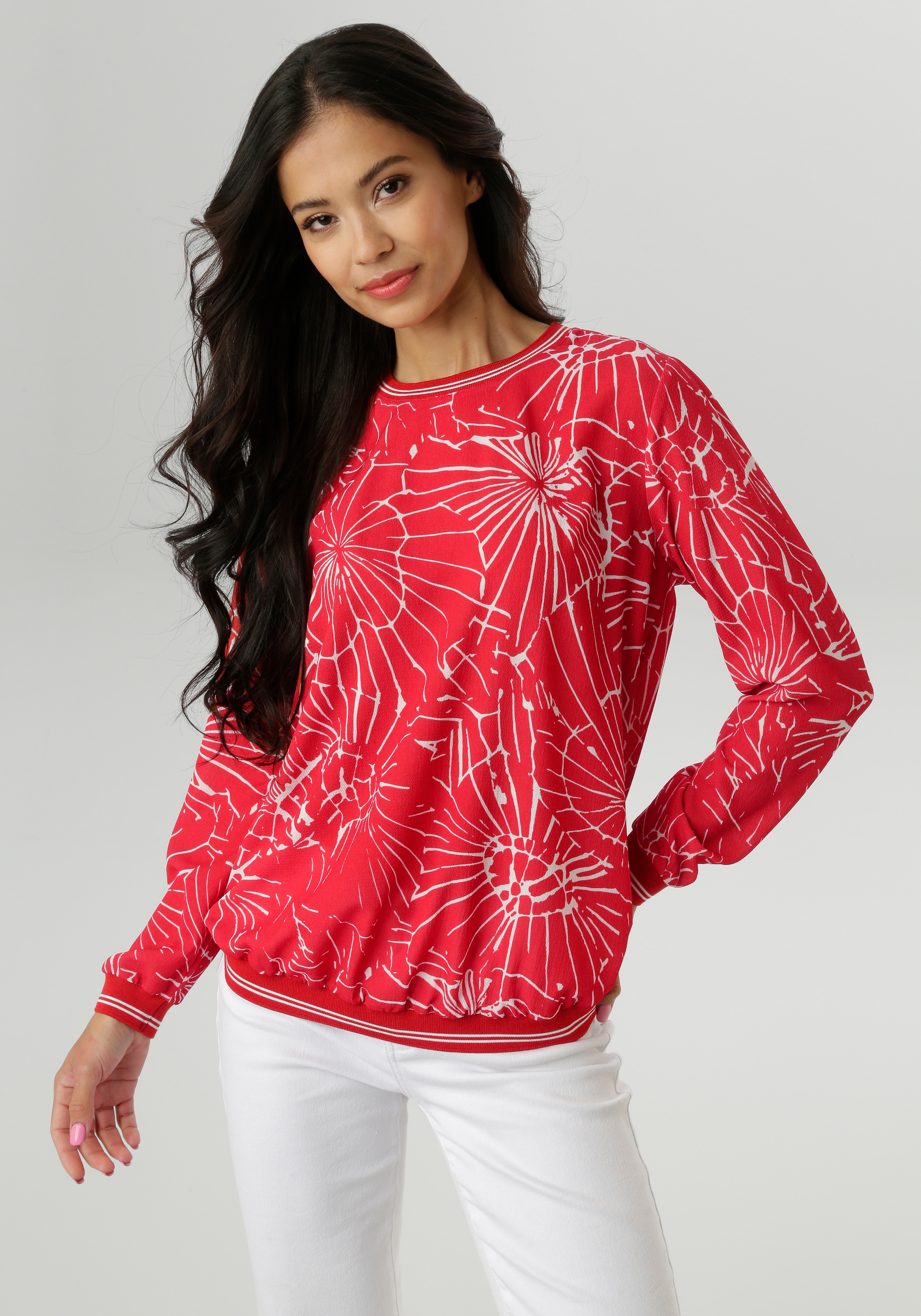 Aniston SELECTED Shirtbluse mit sportiven Bündchen