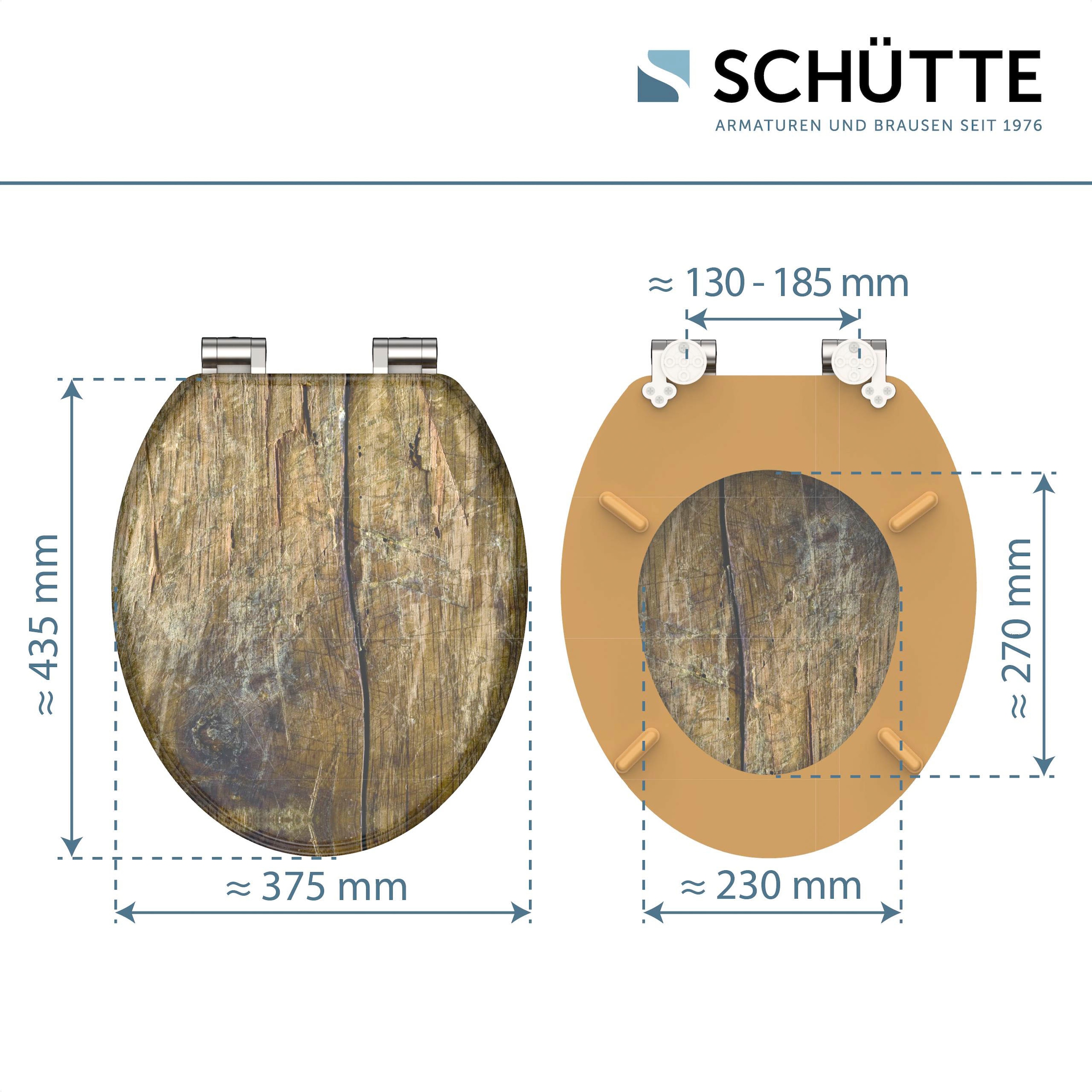 Schütte WC-Sitz »Solid Wood«, mit Absenkautomatik und Holzkern, MDF