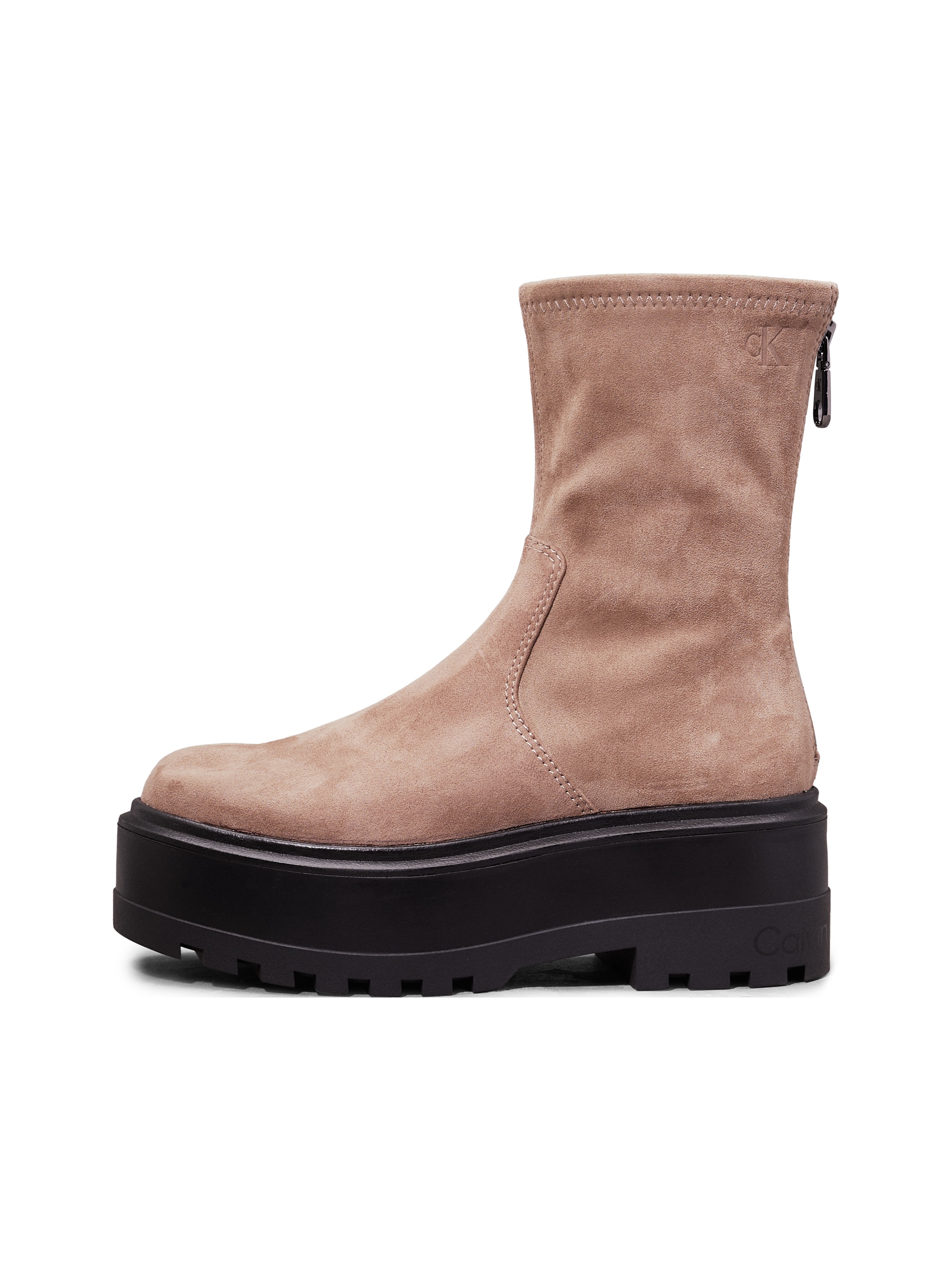 Calvin Klein Jeans Stiefelette »FLATFORM ZIP MG SS«, Plateau, Herbstmode, Boots, mit praktischem Fersenreissverschluss