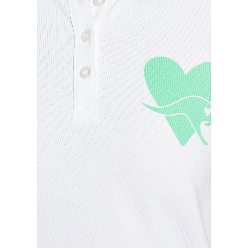 KangaROOS Poloshirt, mit Kontrast Kragen und Logodruck auf Brusthöhe - NEUE-KOLLEKTION