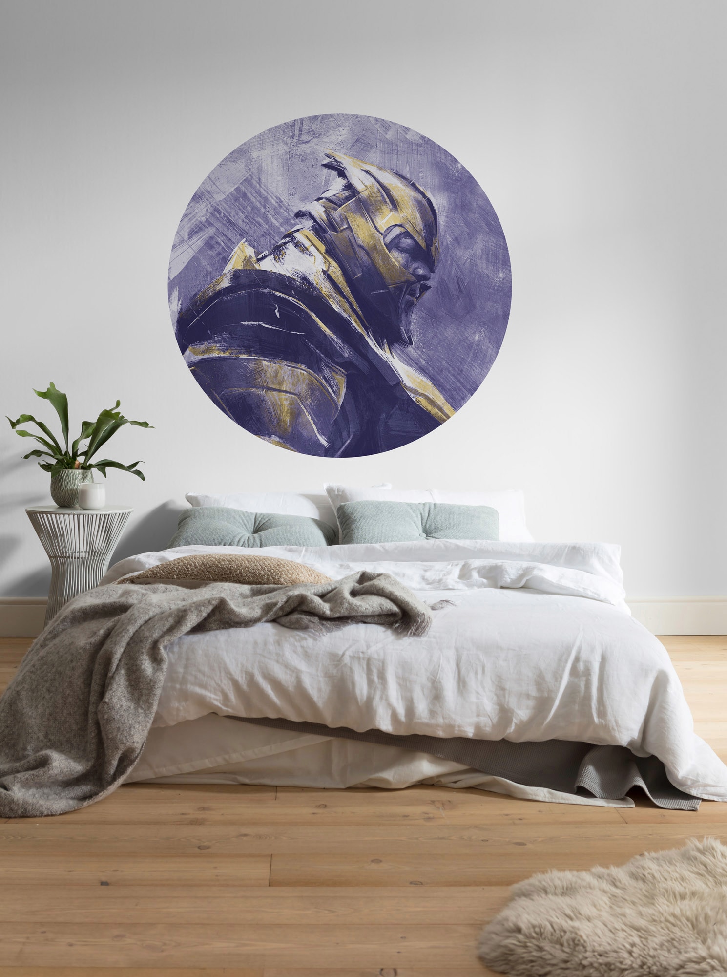 Komar Fototapete »Vlies selbstklebend - Avengers Painting Thanos - Grösse 125 x 125 cm«, bedruckt, Kinderzimmer