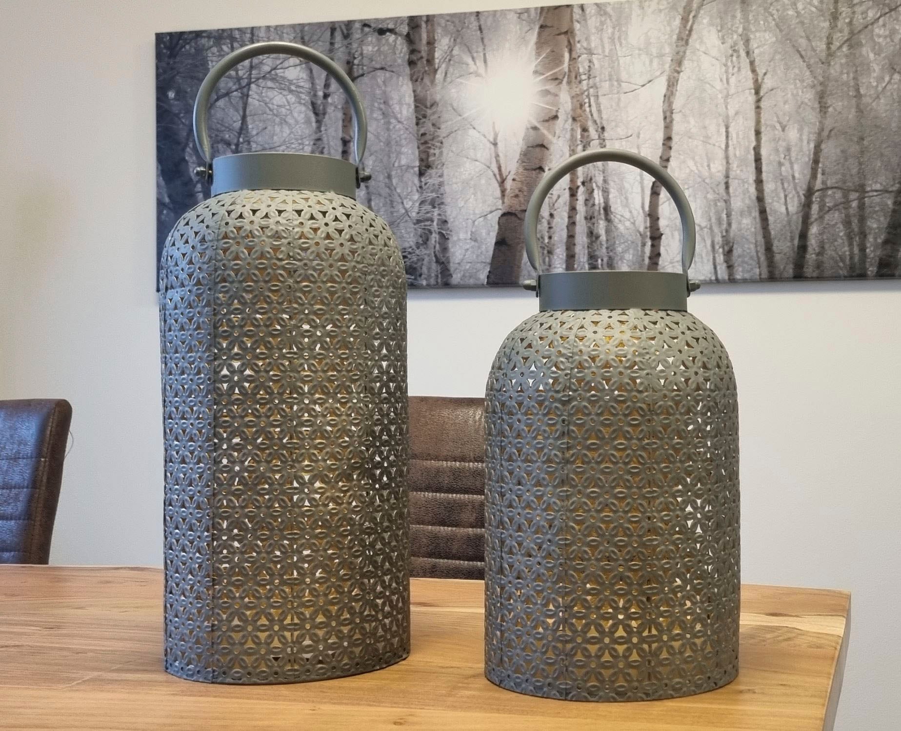 Ambiente Haus Kerzenlaterne »Laterne aus Metall in Grau - (H) 46 cm«, (1 St.)  online shoppen | Jelmoli-Versand