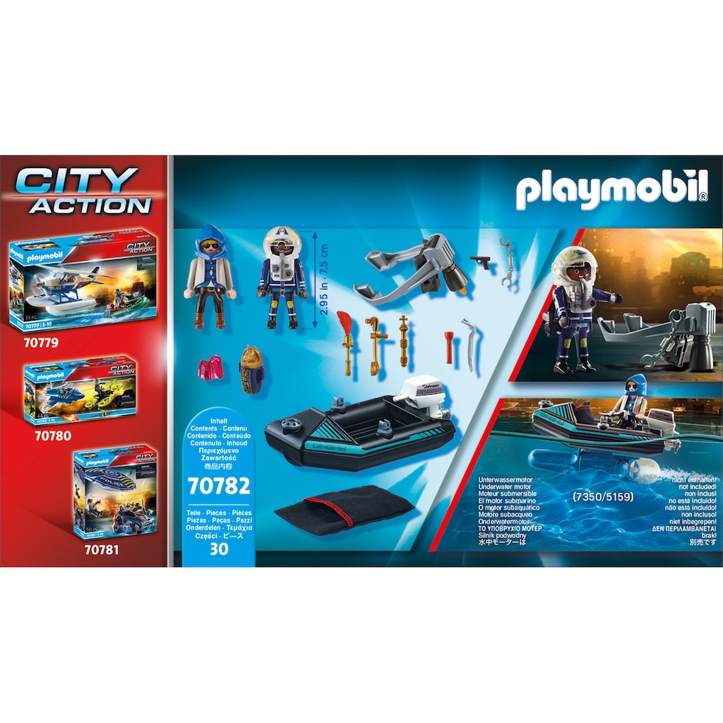 Playmobil® Konstruktions-Spielset »Polizei-Jetpack: Festnahme des Kunsträubers (70782), City Action«, (30 St.)