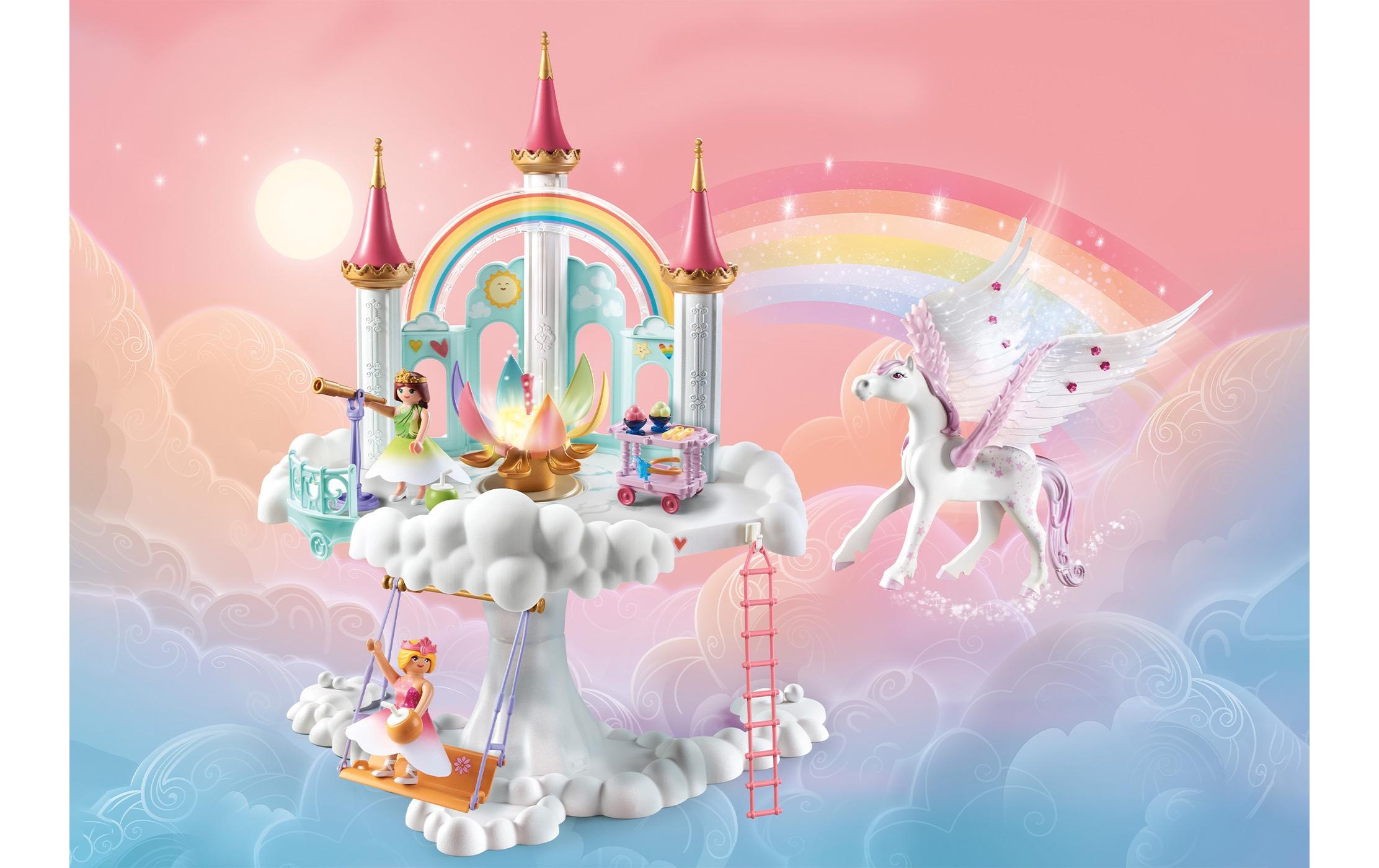 Playmobil® Spielbausteine »Princess Magic Himmlisches Regenbogenschloss 71359«, (114 St.)