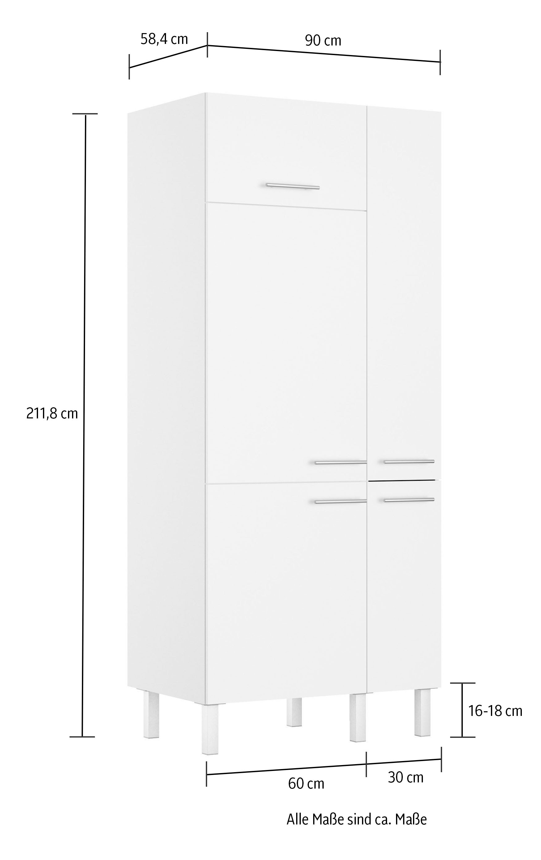 OPTIFIT Küche »Lilly«, Breite 90 cm, wahlweise mit E-Gerät