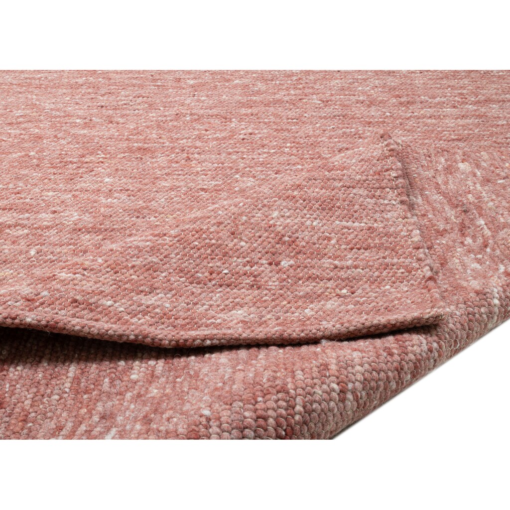 Sansibar Wollteppich »Hörnum«, rechteckig, Handweb Teppich, meliert, reine gewalkte Wolle, handgewebt