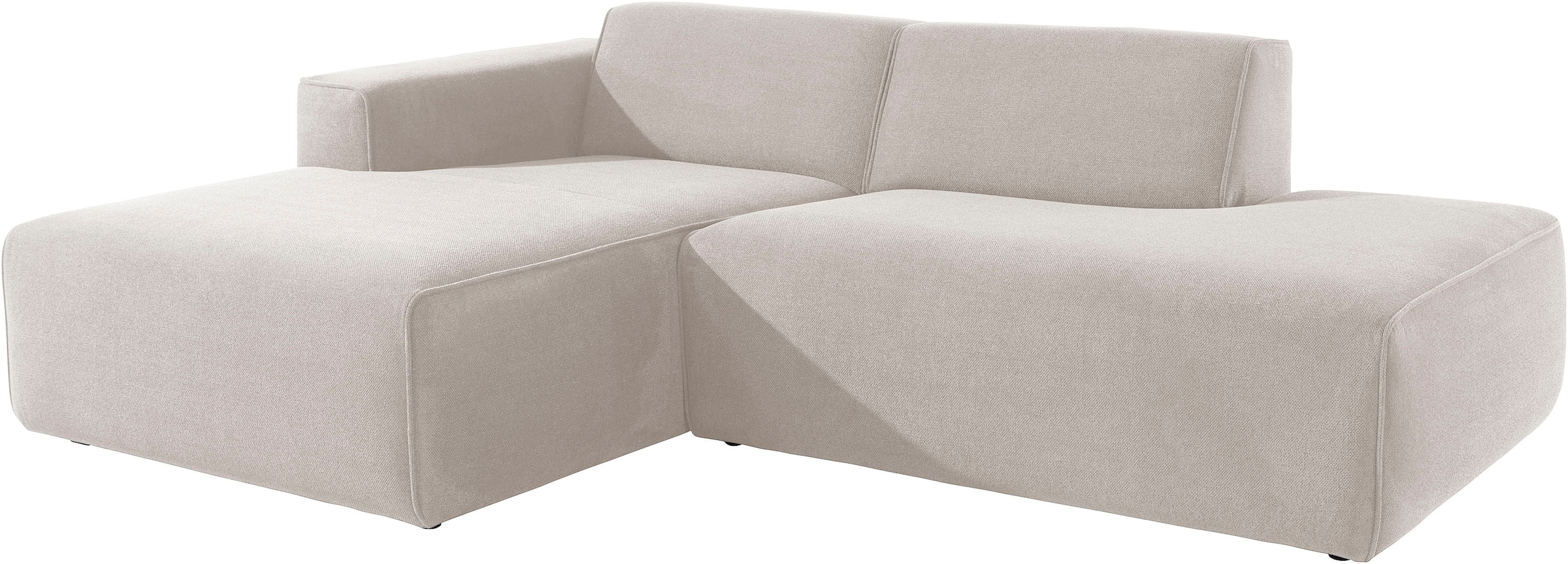 andas Ecksofa »Noord«, mit Kedernaht, Breite 227 cm, Cord, Struktur