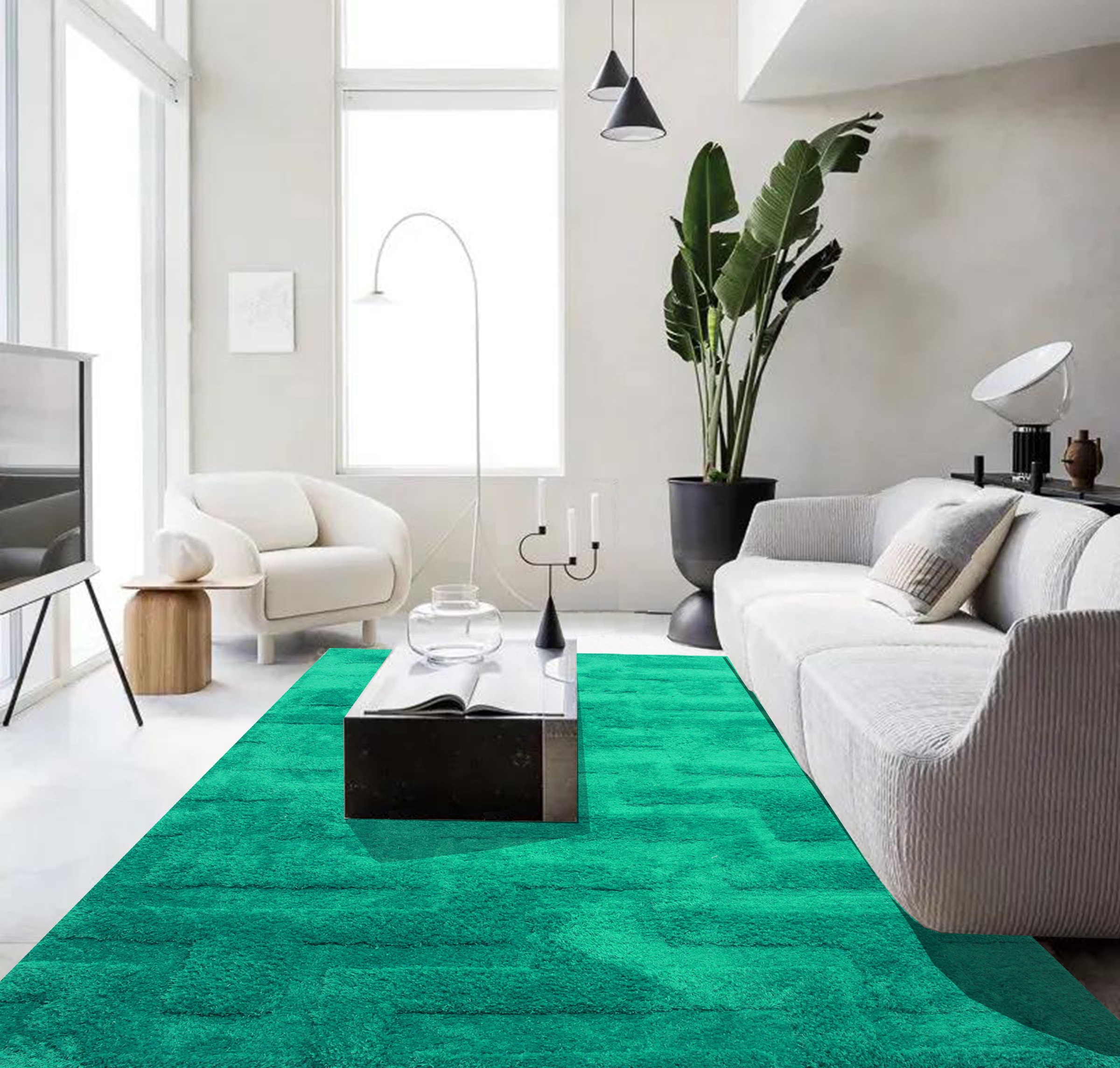 LeGer Home by Lena Gercke Hochflor-Teppich »Jolina«, rechteckig, 30 mm Höhe, Shaggy Teppiche, Hoch-Tief-Struktur, Wohnzimmer, Schlafzimmer
