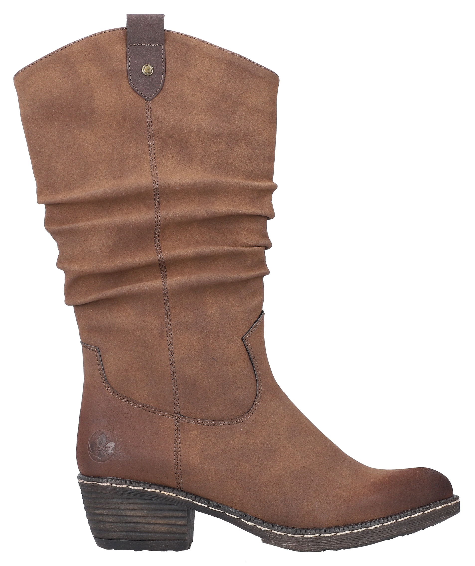 Rieker Westernstiefel, Cowboystiefel, Blockabsatz, mit Innenreissverschluss
