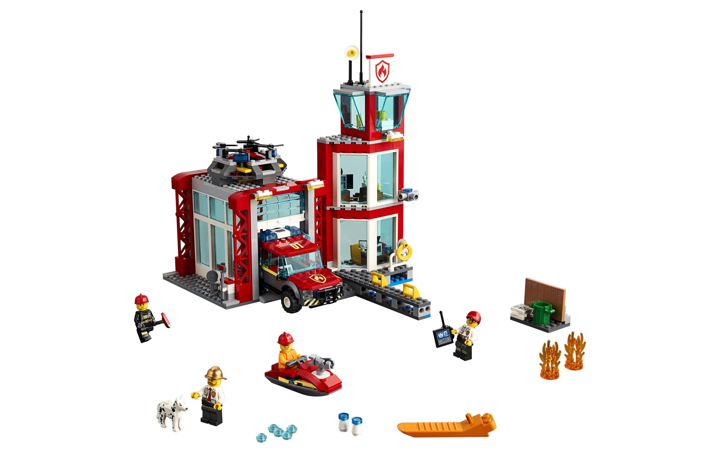 LEGO® Spielbausteine »City Feuerwehr-Station 60215«, (509 St.)