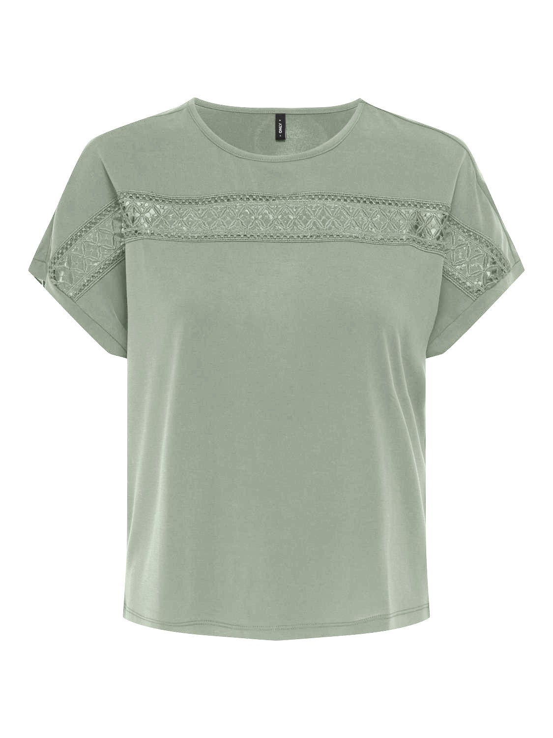 ONLY Kurzarmshirt »ONLFREE LIFE S/S LACE PANEL TOP JRS«
