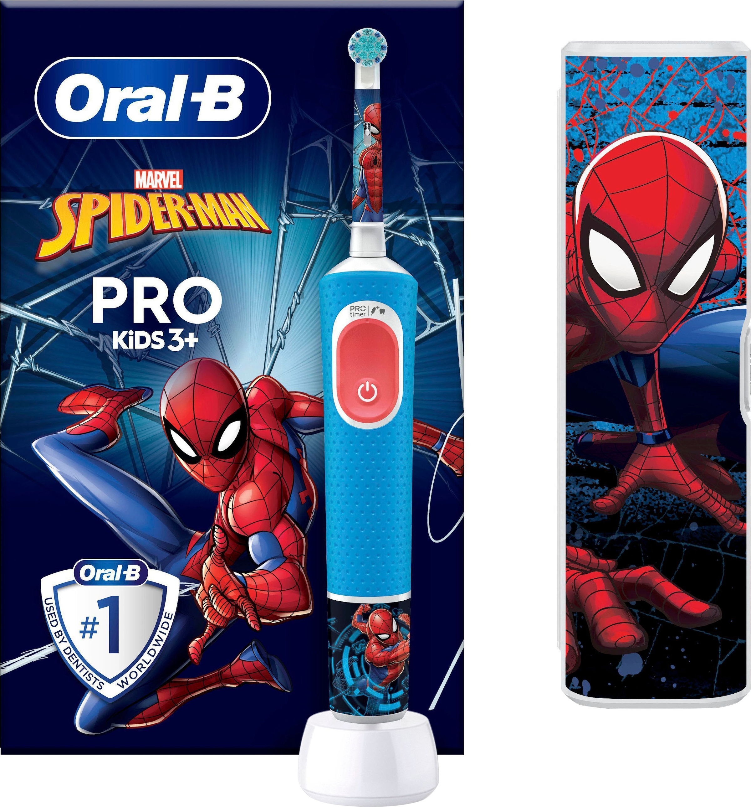 ➥ Oral-B Elektrische Zahnbürste »Pro Kids Spiderman«, 1 St.  Aufsteckbürsten, für Kinder ab 3 Jahren jetzt kaufen | Jelmoli-Versand