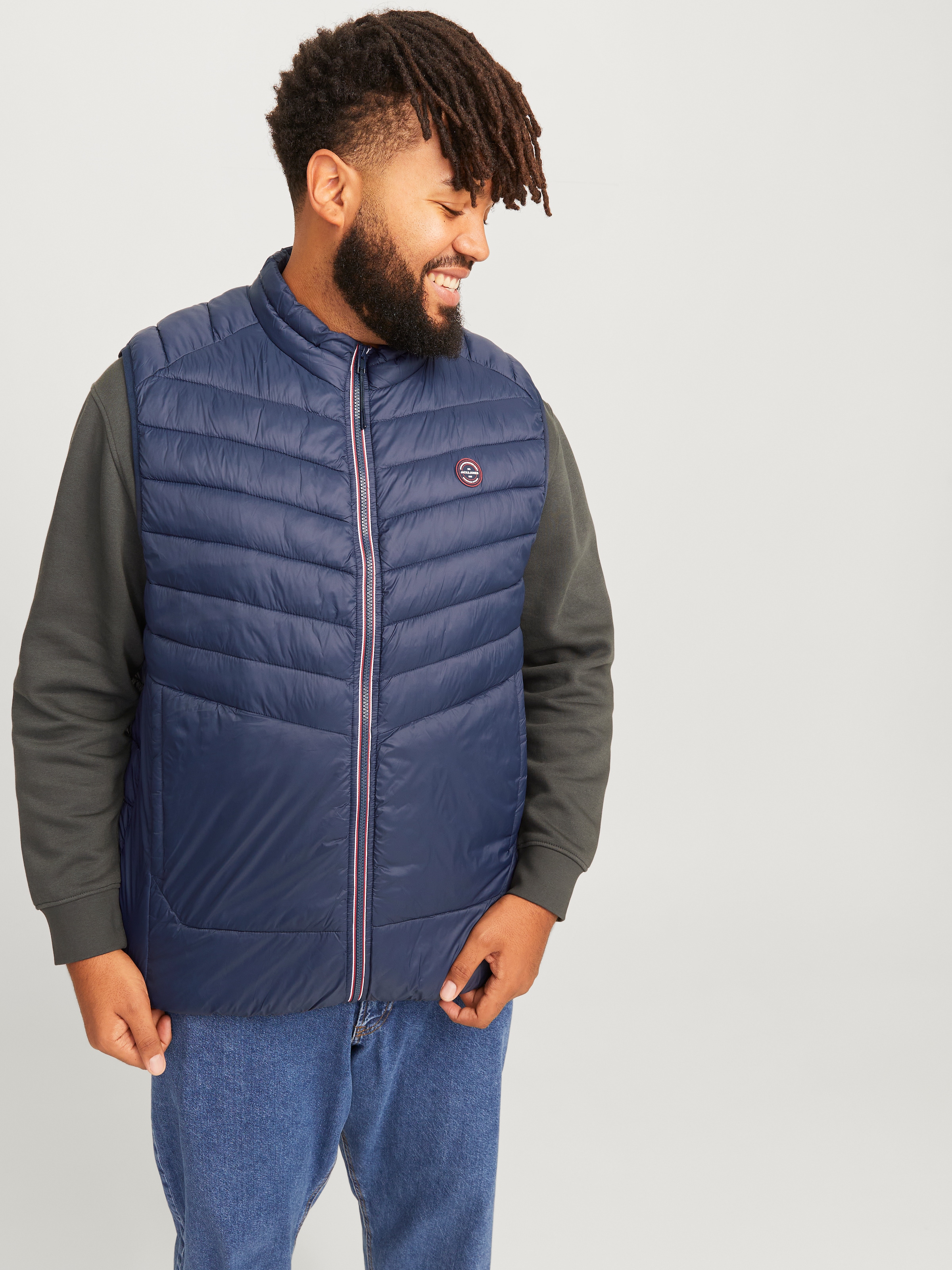 Jack & Jones PlusSize Kurzweste »JJESPRINT BODYWARMER COLLAR NOOS PLS«