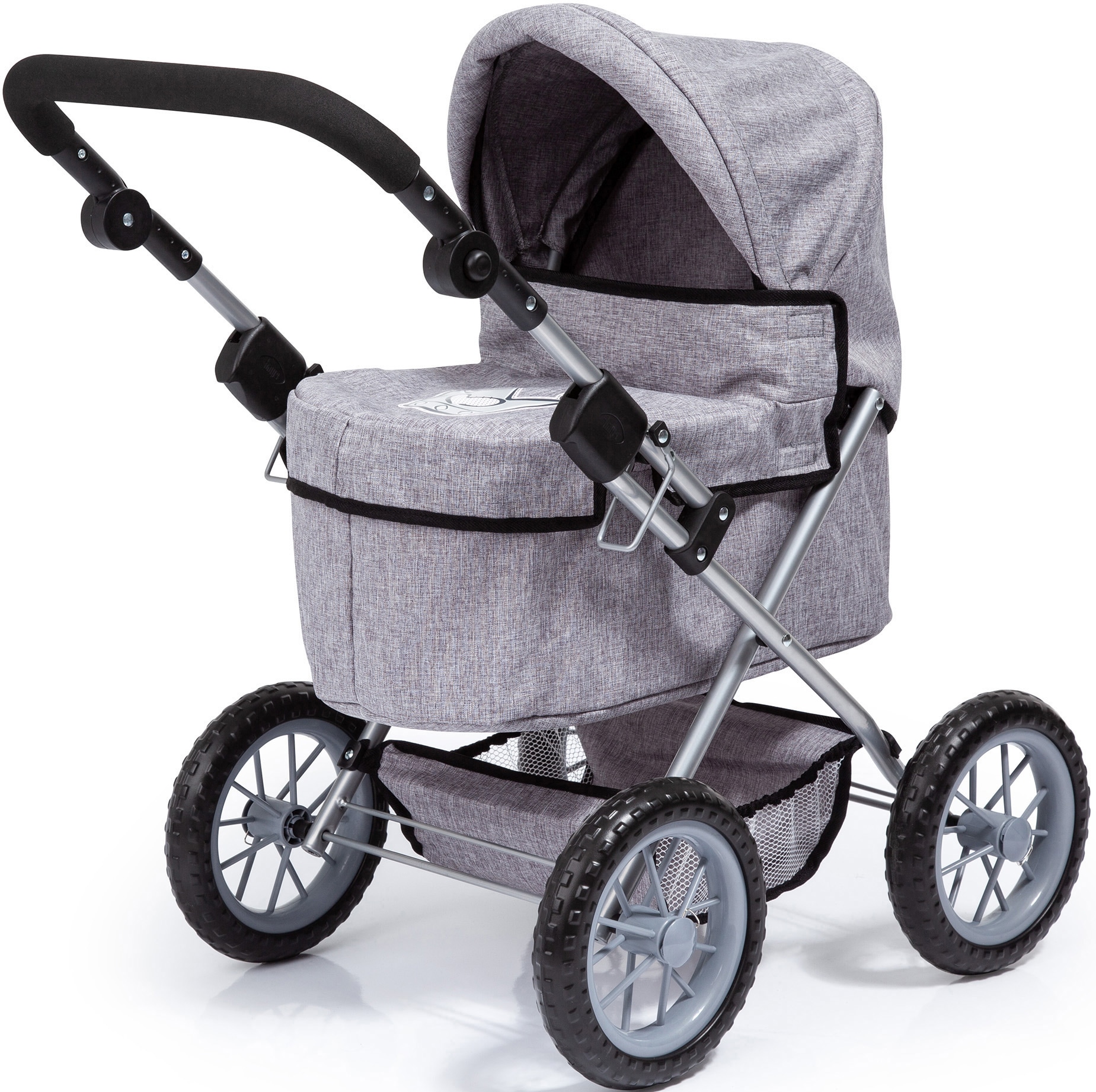Bayer Puppenwagen »Trendy, grau«, mit Wickeltasche