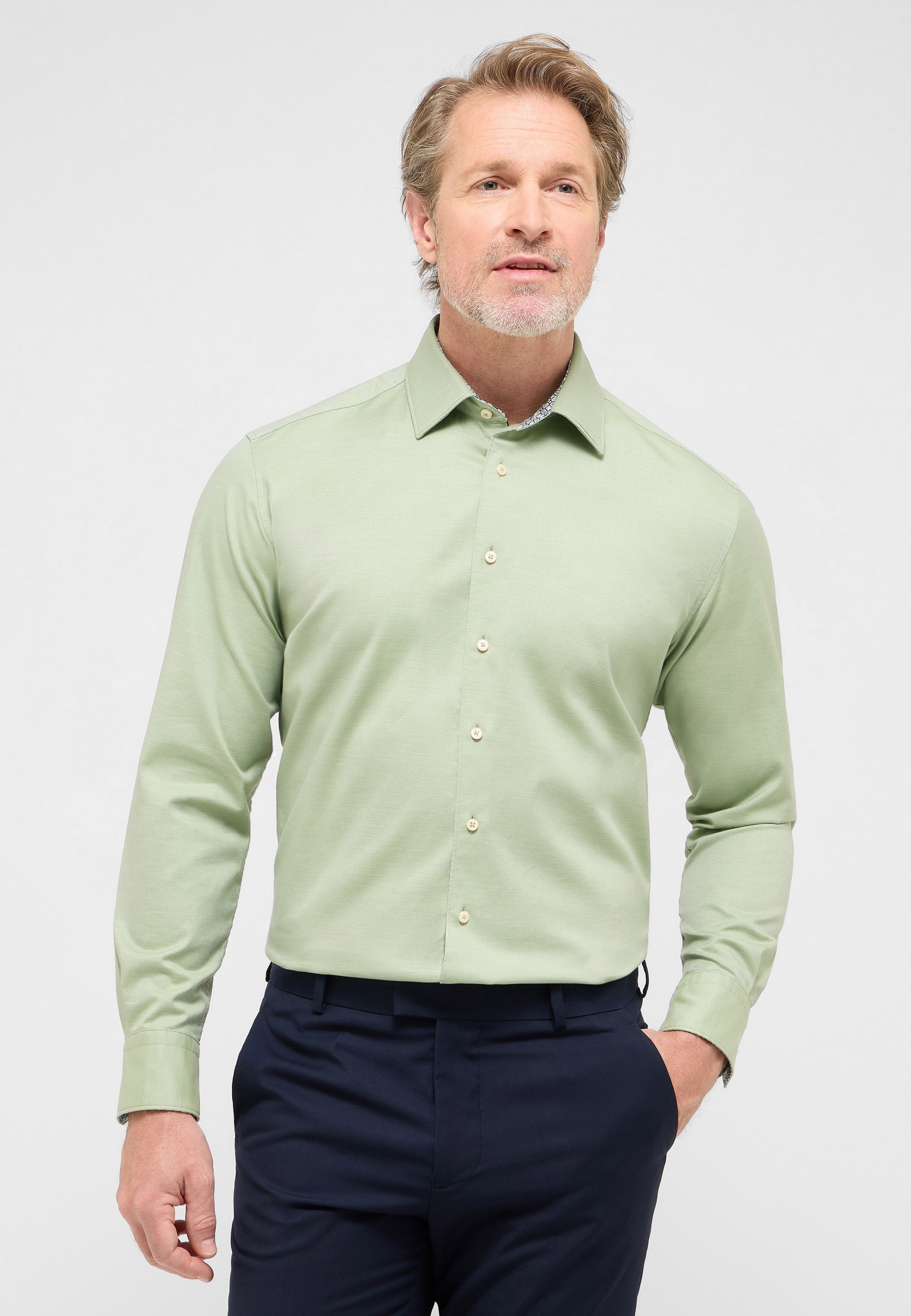 Eterna Langarmhemd »MODERN FIT« EASY IRON (bügelleicht)