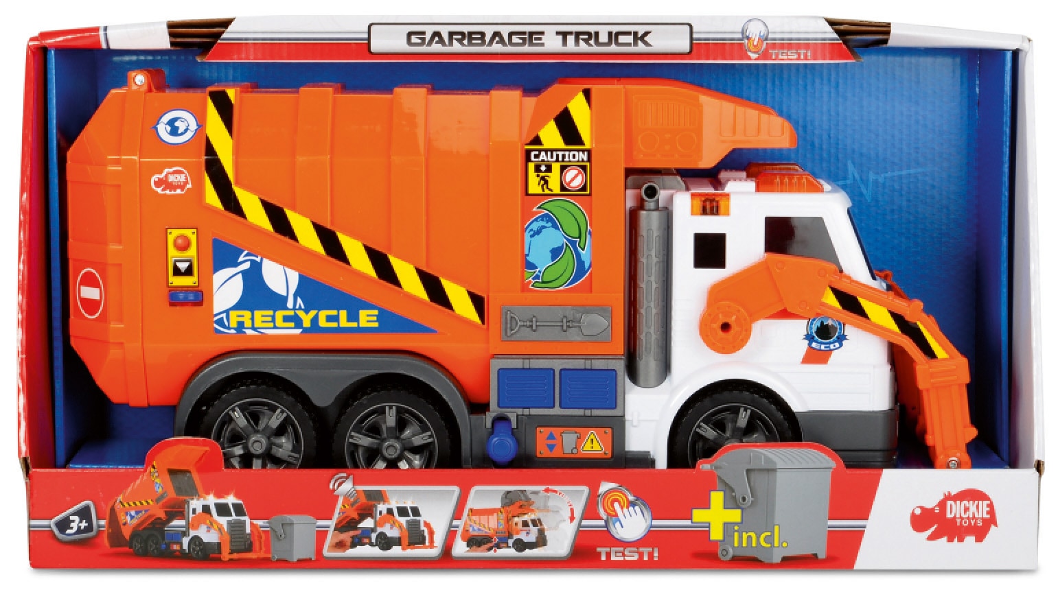 Dickie Toys Spielzeug-Müllwagen »Action Series Garbage Truck«, mit Licht und Sound