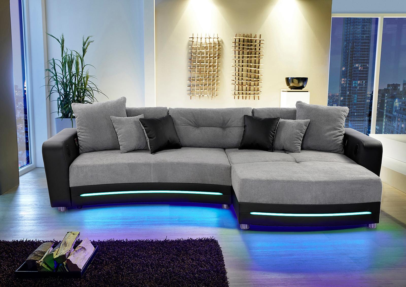 Jockenhöfer Gruppe Ecksofa Laredo, inklusive RGB-LED-Beleuchtung und Bluetooth-Soundsystem