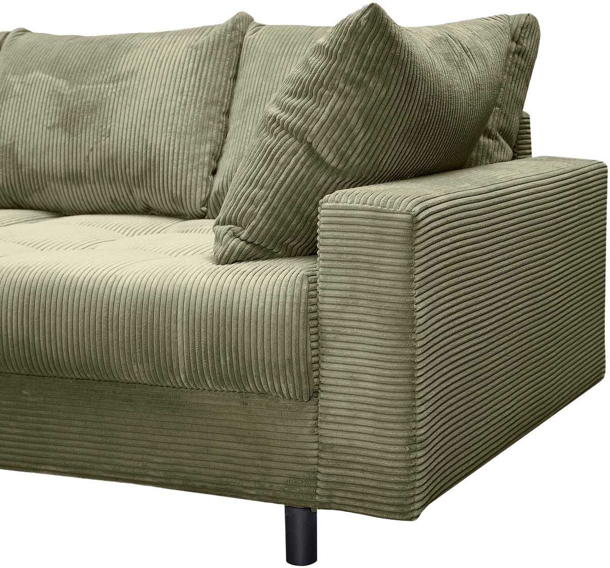 Home affaire Ecksofa »Toni L-Form, B: 215 cm«, mit Hocker & 2 Zierkissen, Federkern