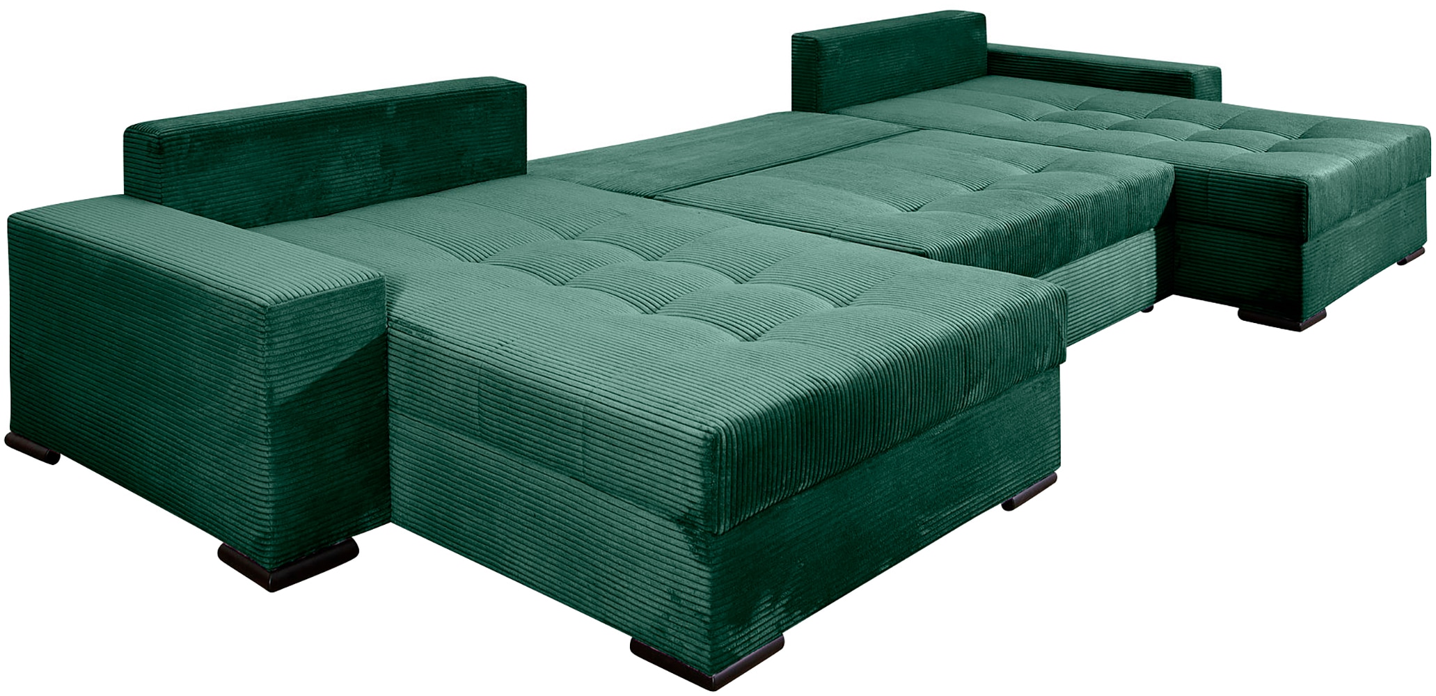 COLLECTION AB Wohnlandschaft »Josy XXXL-Relax U-Form, B: 352 cm«, mit Bettfunktion, Bettkasten & 2 Nackenkissen, Federkern
