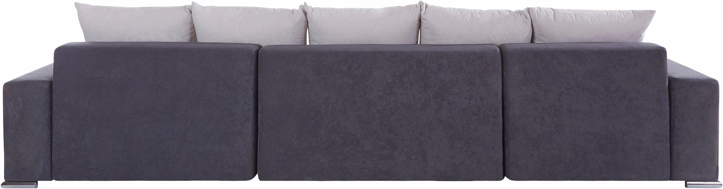 COLLECTION AB Wohnlandschaft »XXL-Josy U-Form, Breite 333 cm, mit 2 Recamieren 77 & 97 cm«, inkl. Bettfunktion, Bettkasten, mit 5 gleich grossen Rückenkissen