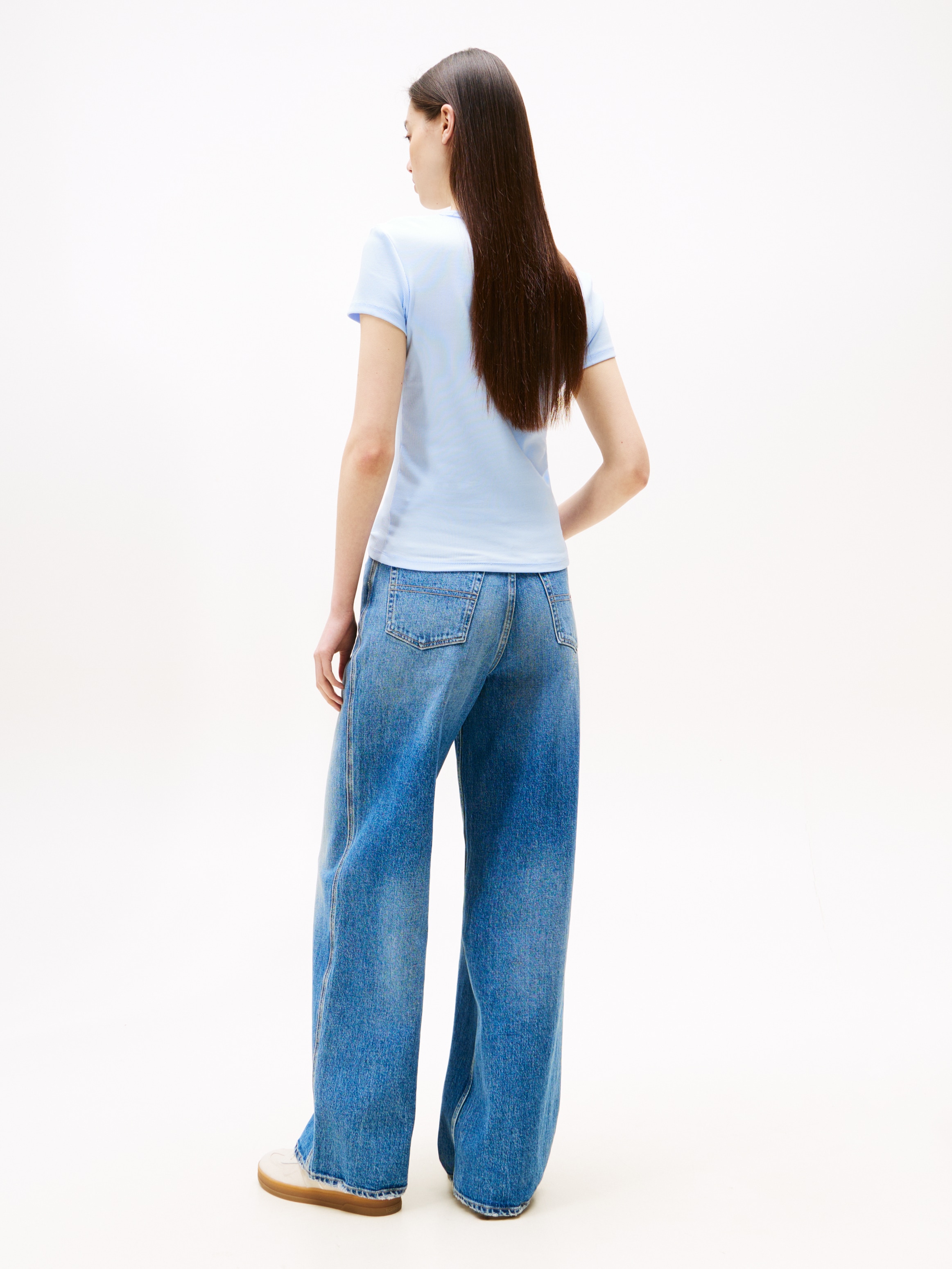 Tommy Jeans Curve T-Shirt »Slim Essential Rib«, Grosse Grössen