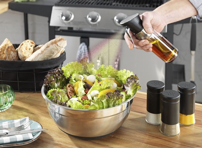 Maximex Ölspender, 2-in-1 Zerstäuber mit Sprühfunktion, für Öl, Balsamico und Co.