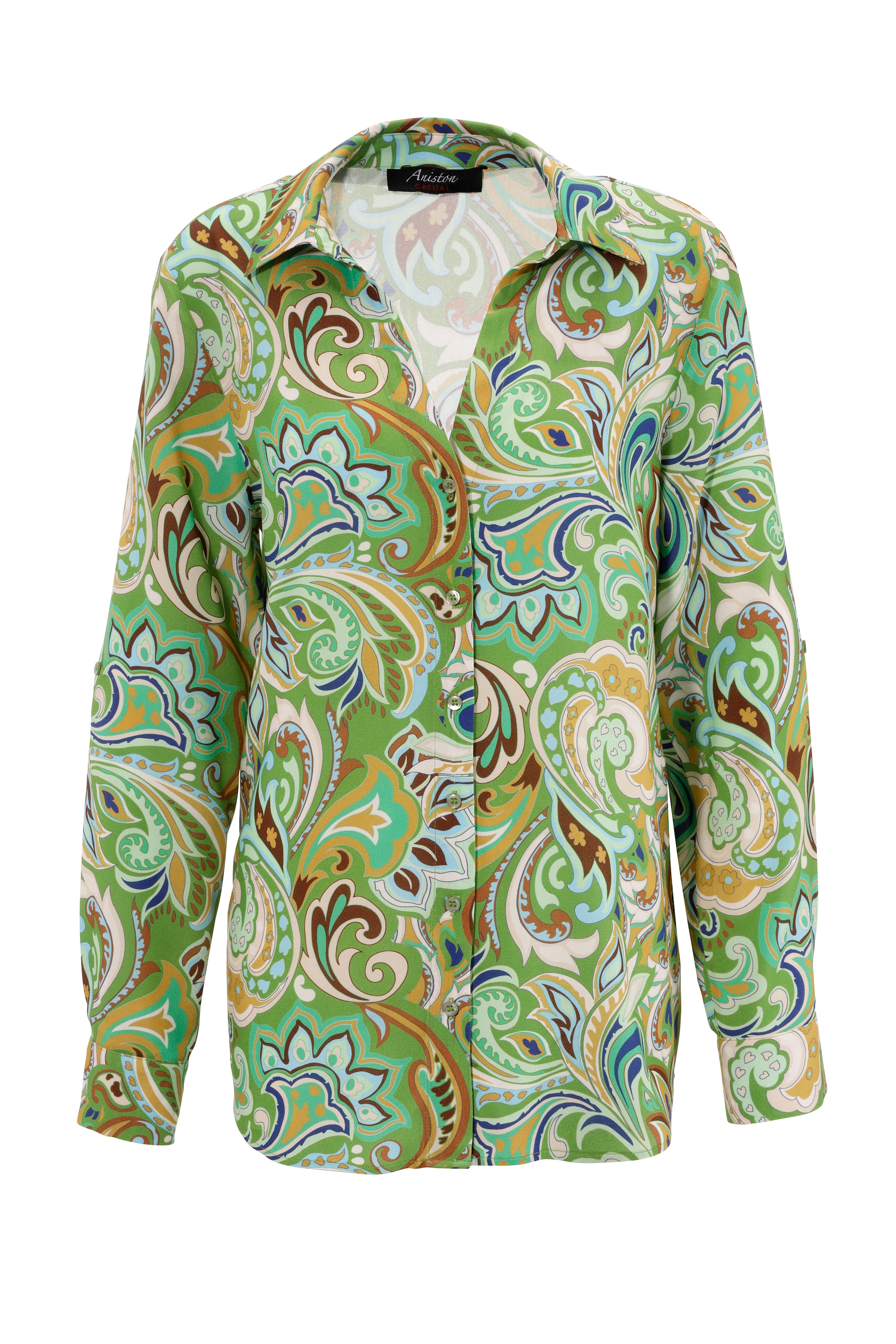 Aniston CASUAL Hemdbluse, graphische Paisley-Muster jedes online | Unikat ein - Teil Jelmoli-Versand bestellen