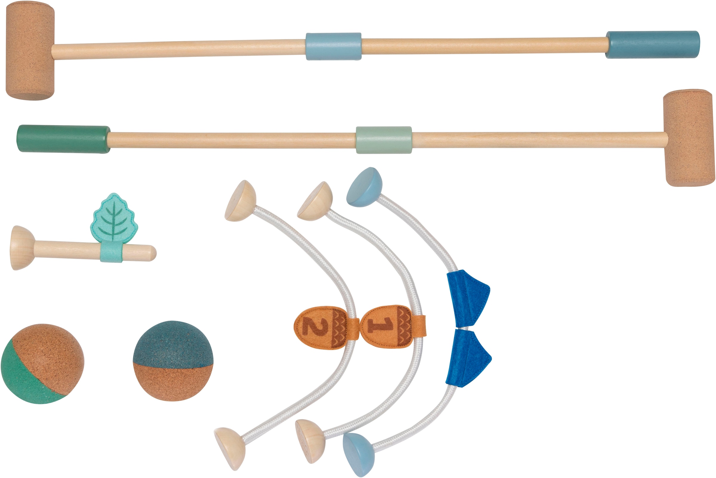 KORKO Spiel "Krocket-Set, Mini Mallets​" Made in Europe