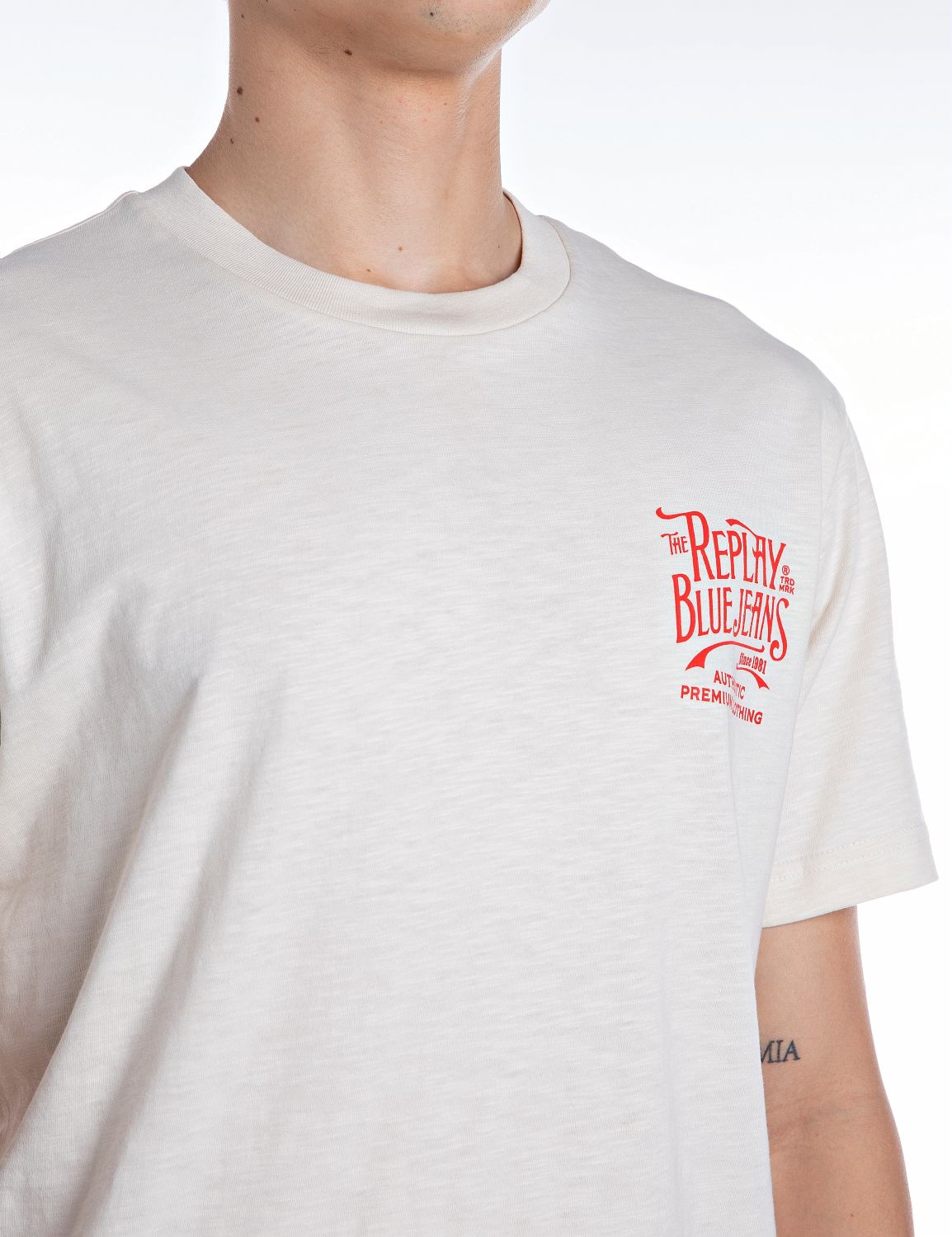 Replay T-Shirt, mit Rückenprint