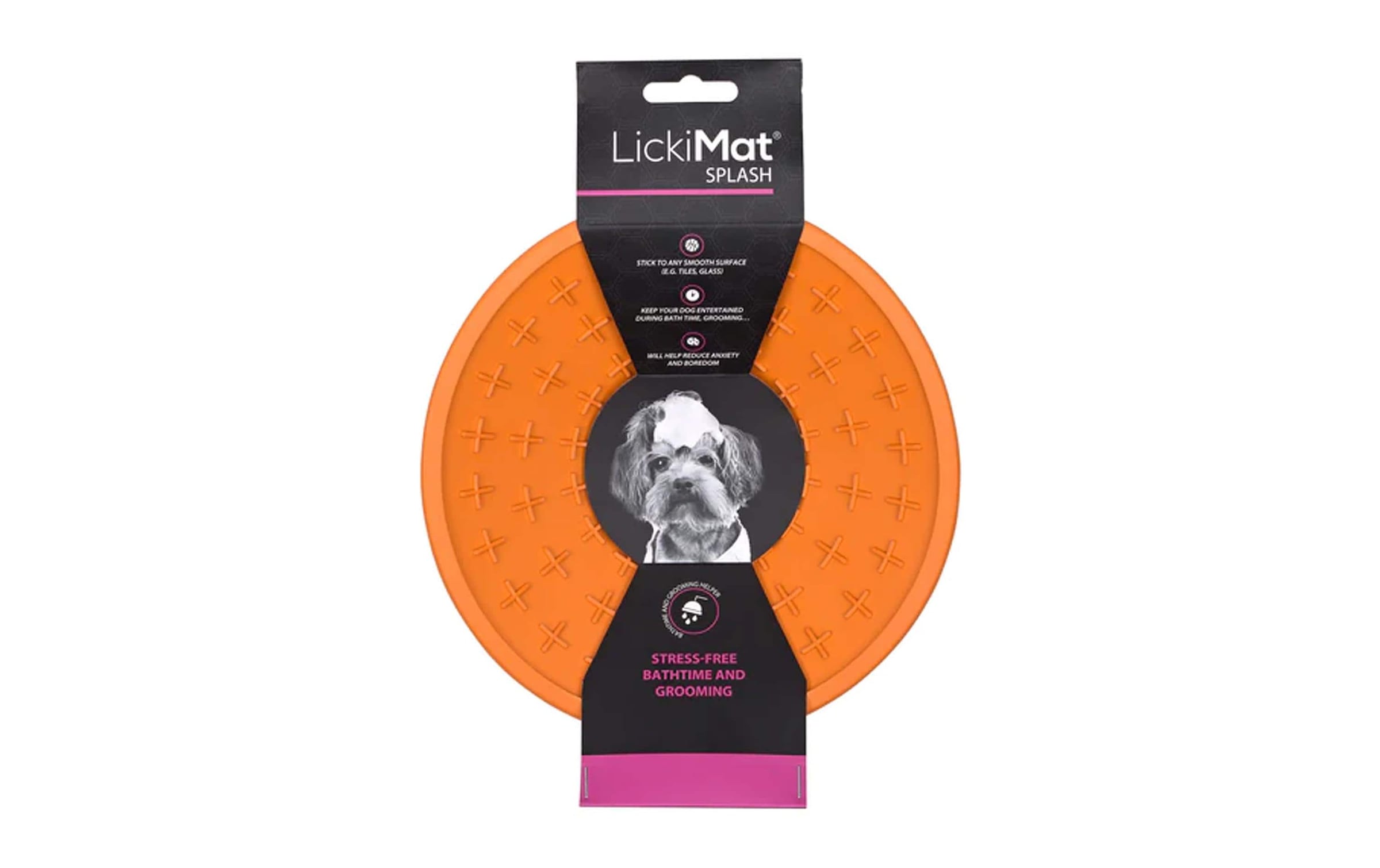 Hundematte »LickiMat Dog Splash, ø 19 cm Orange«