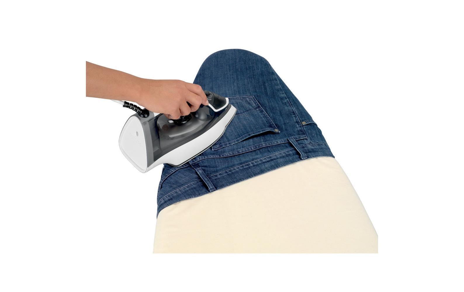 Brabantia Tischbügelbrett »Fading Lines Bügeln im Sitzen«, Bügelfläche 135 cmx47 cm