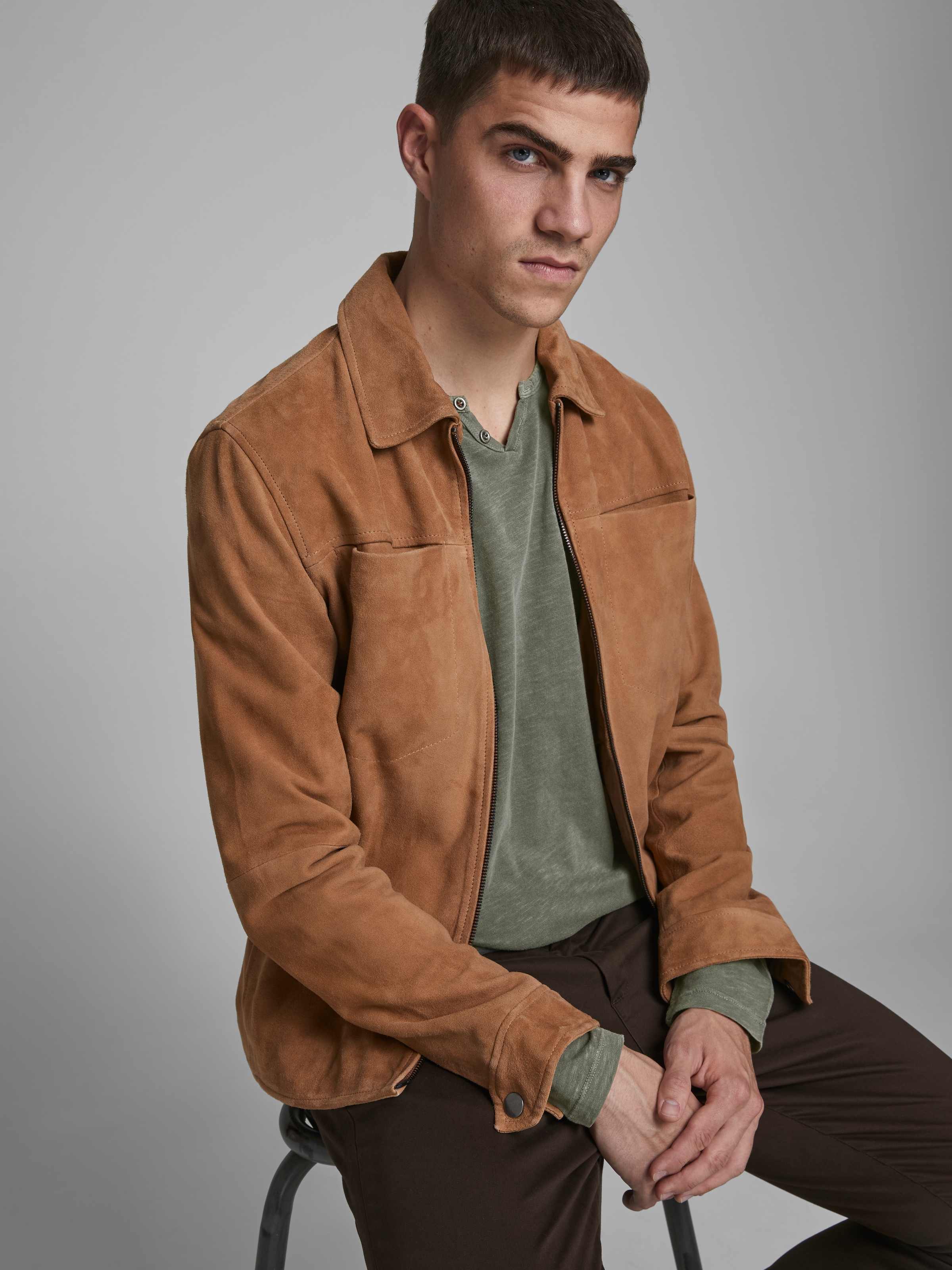 Jack & Jones Langarm-Poloshirt »JJESPLIT NECK TEE LS NOOS«