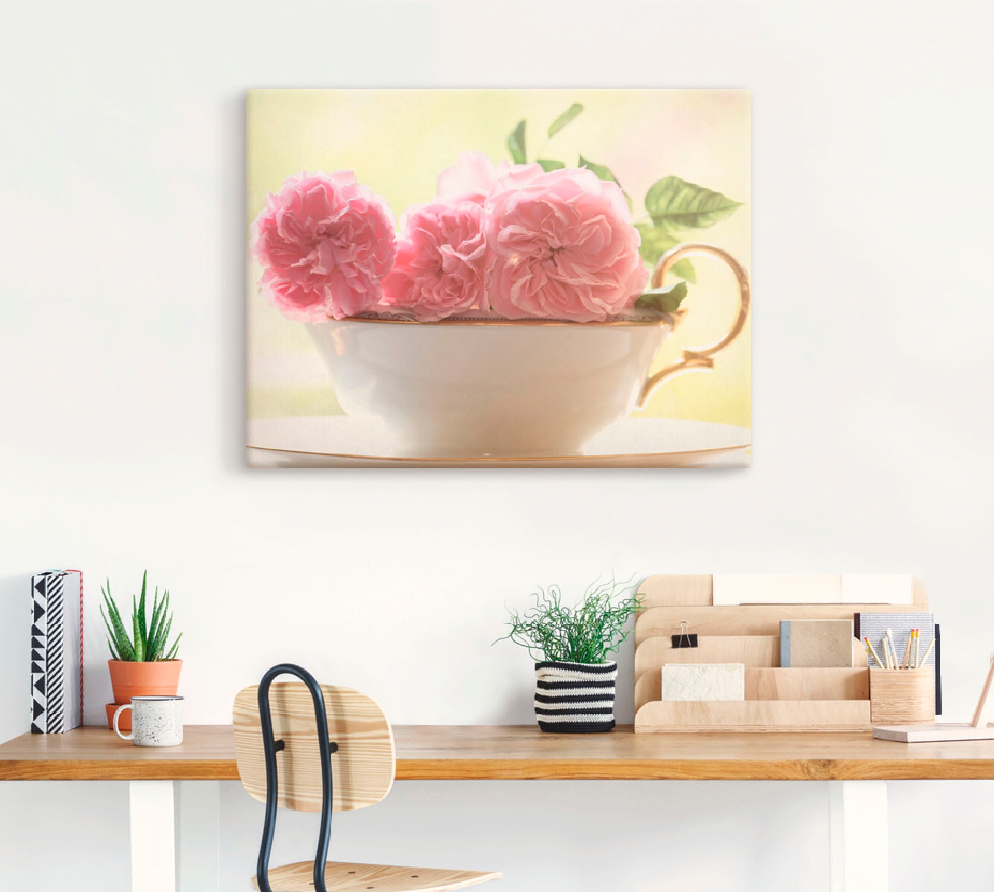 Artland Wandbild "Vintage Rosen" Blumen 1 Stk. tlg. als Leinwandbild, Poster in verschied. Größen