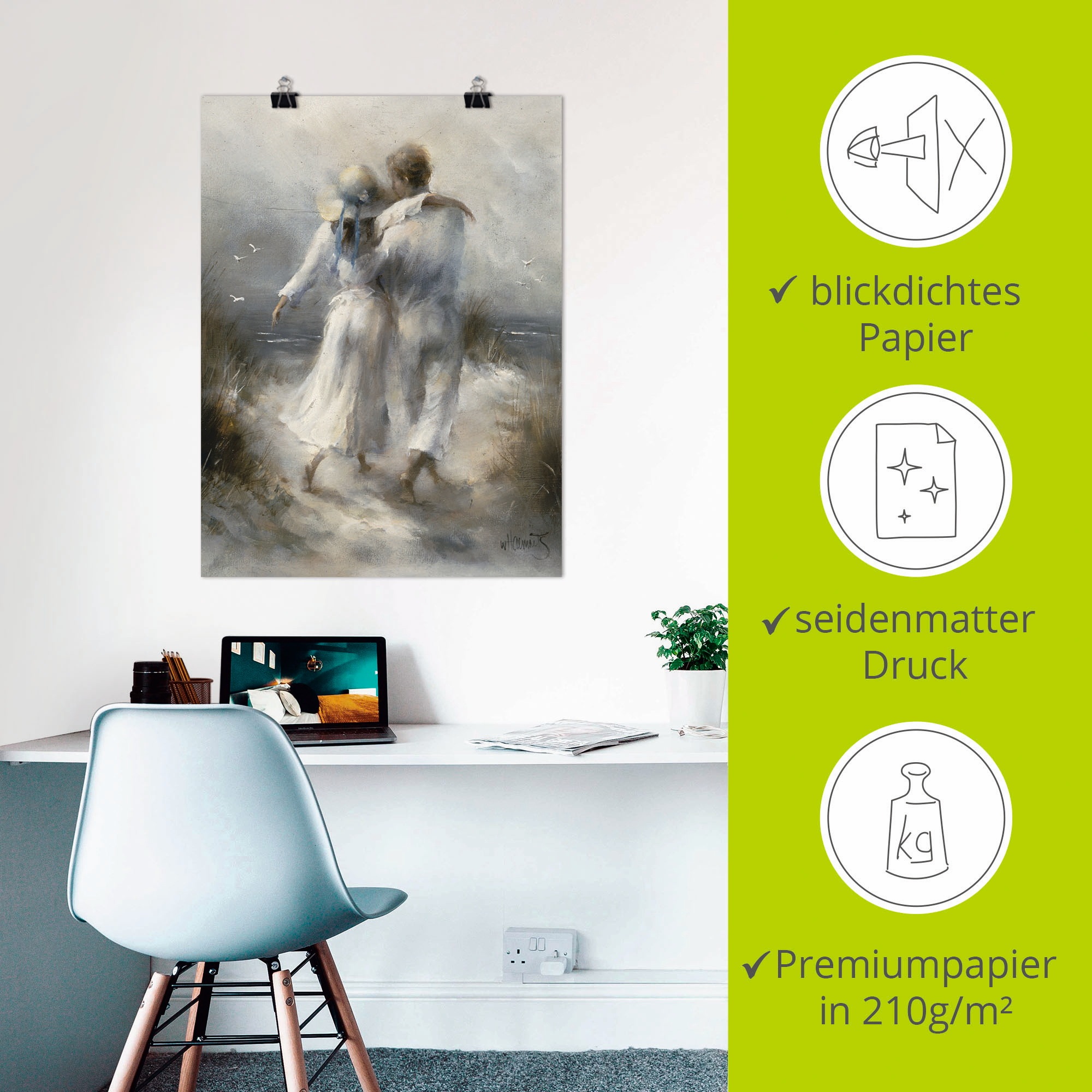 Artland Wandbild »Romantik«, Paar, (1 St.), als Leinwandbild, Poster, Wandaufkleber in verschied. Grössen