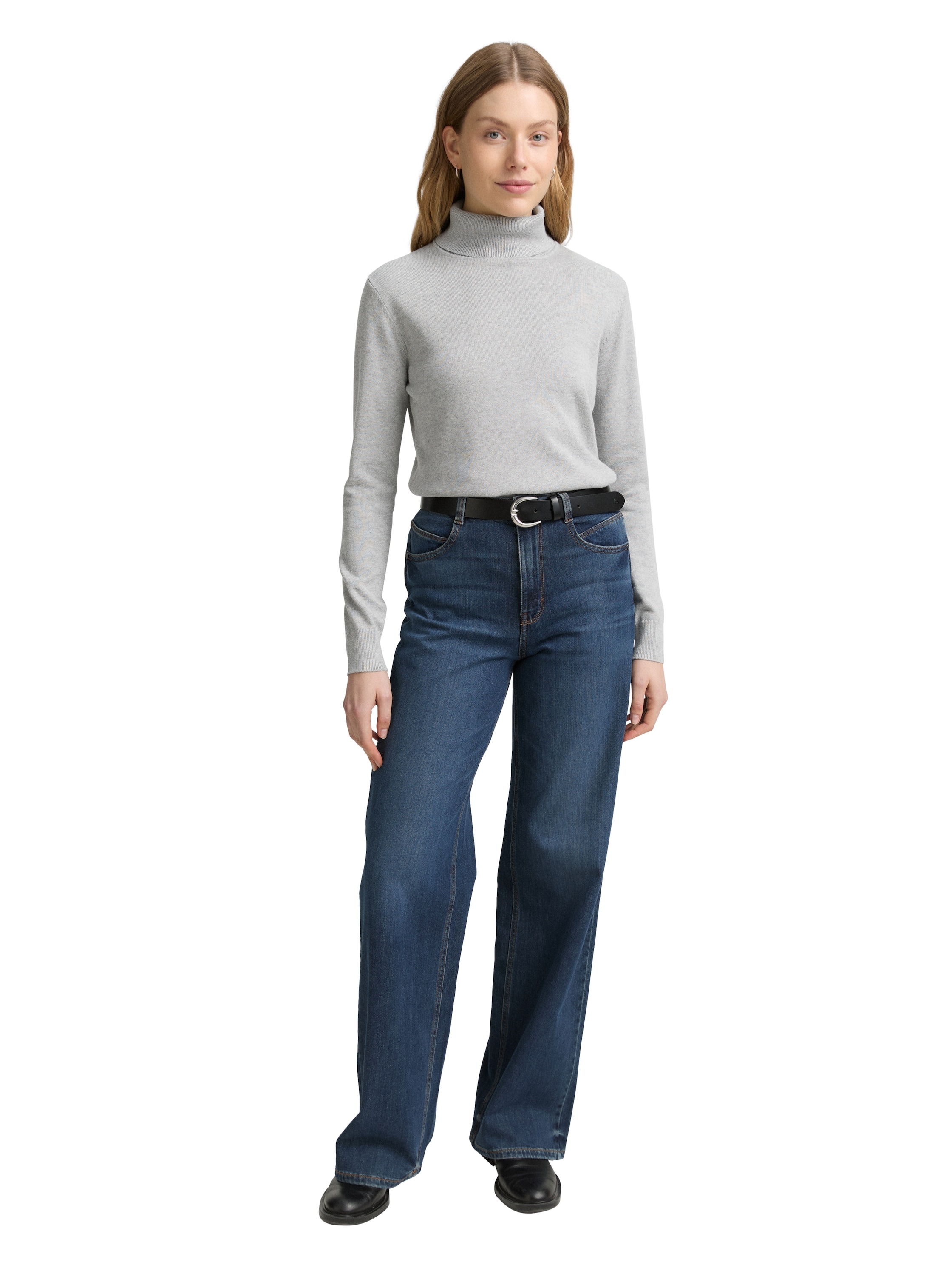 TOM TAILOR Rollkragenpullover, mit Rippbündchen