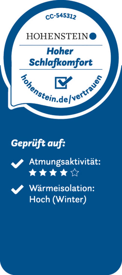 Haeussling Daunenbettdecke »Hygge Home, für Sommer und Winter, Ganzjahresdecke«, Füllung weisse, neue 90% Daunen und 10% Federn, Kl. 1, Bezug 100% Baumwolle, (1 St.), Bettdecke 135x200 cm, 155x220 cm & weitere Grössen, "SEHR GUT" Ähnliche Produkte 8